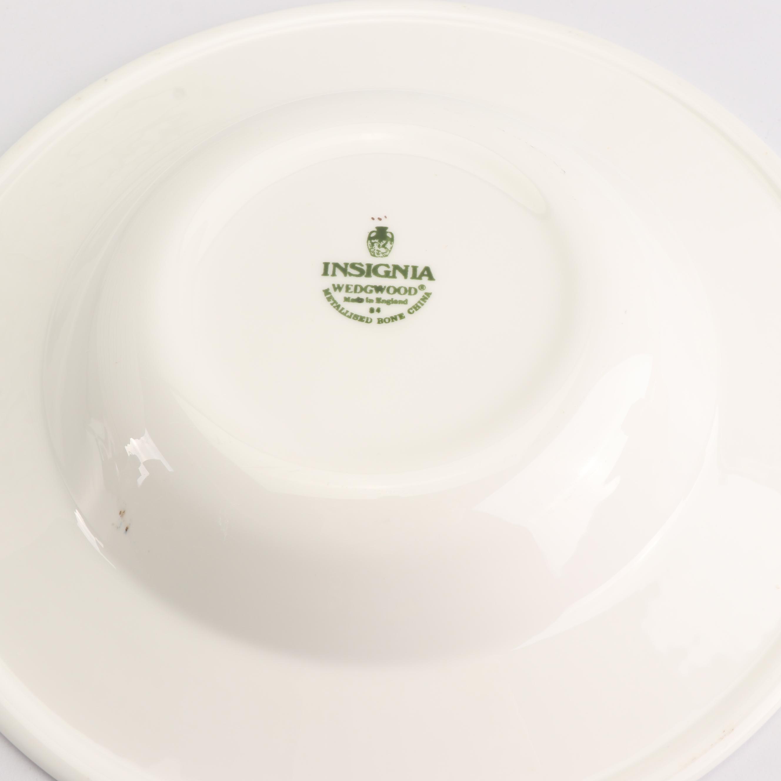 Wedgwood "Insignia" with Blue Band China Soup Bowls