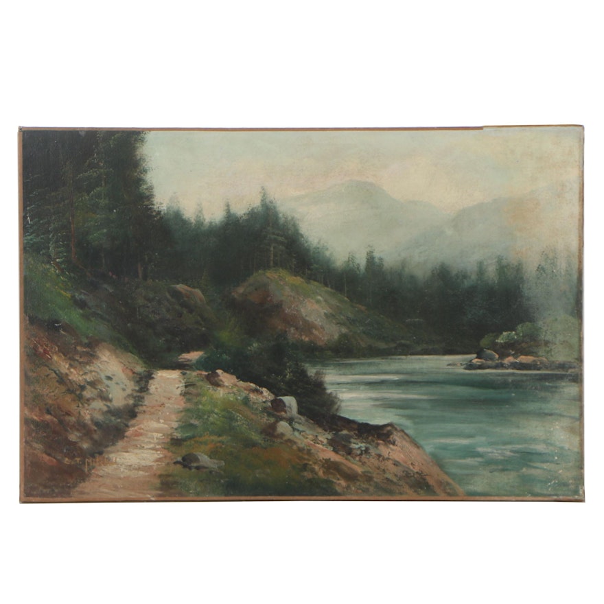 C.T. Mitchell Landscape Oil Painting