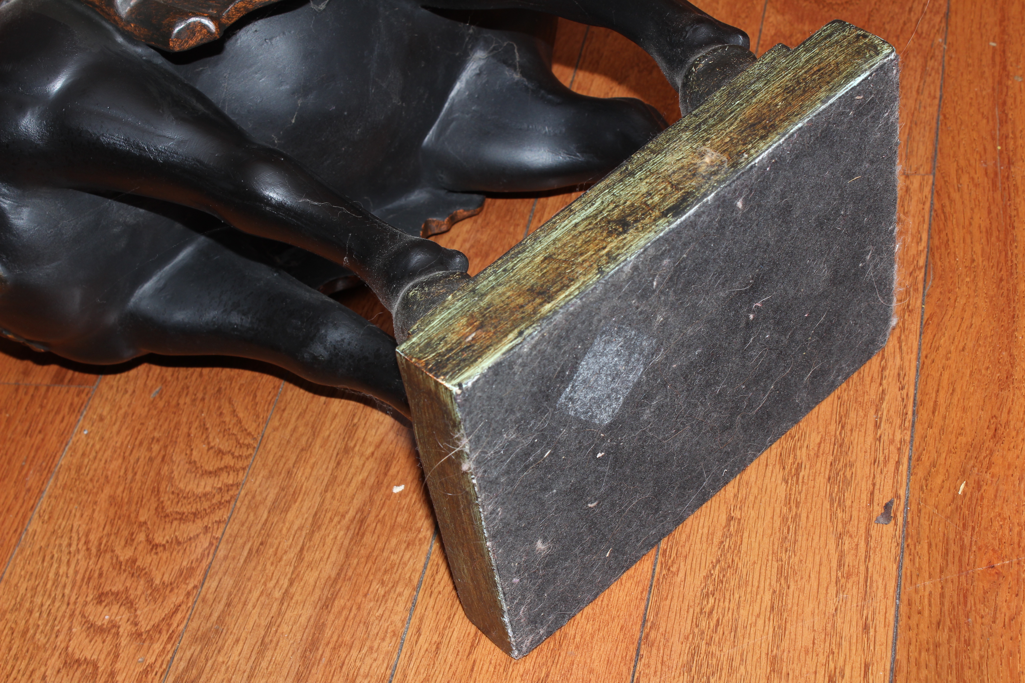 Italianate Metal Fireplace Screen, Iron Tool Set and Horse Carving