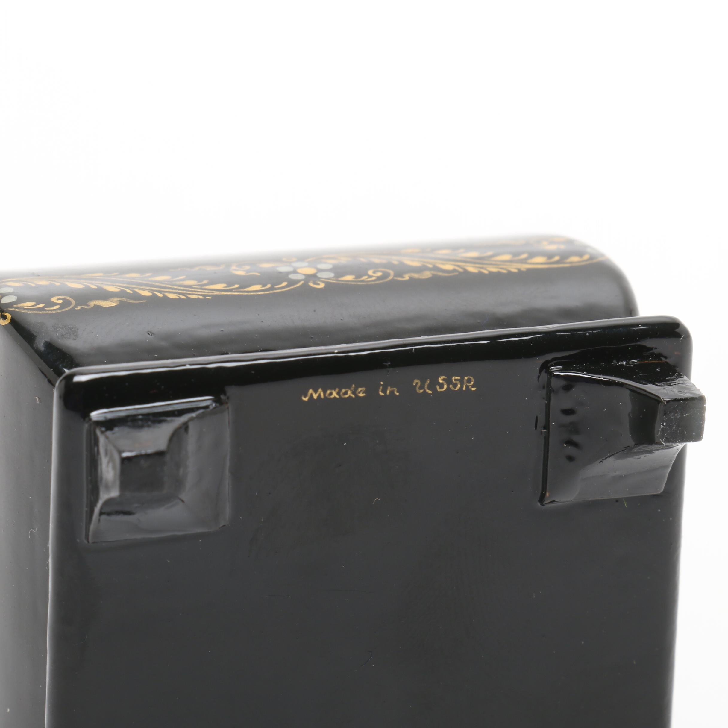 Hand-Painted Russian Lacquered Trinket Boxes