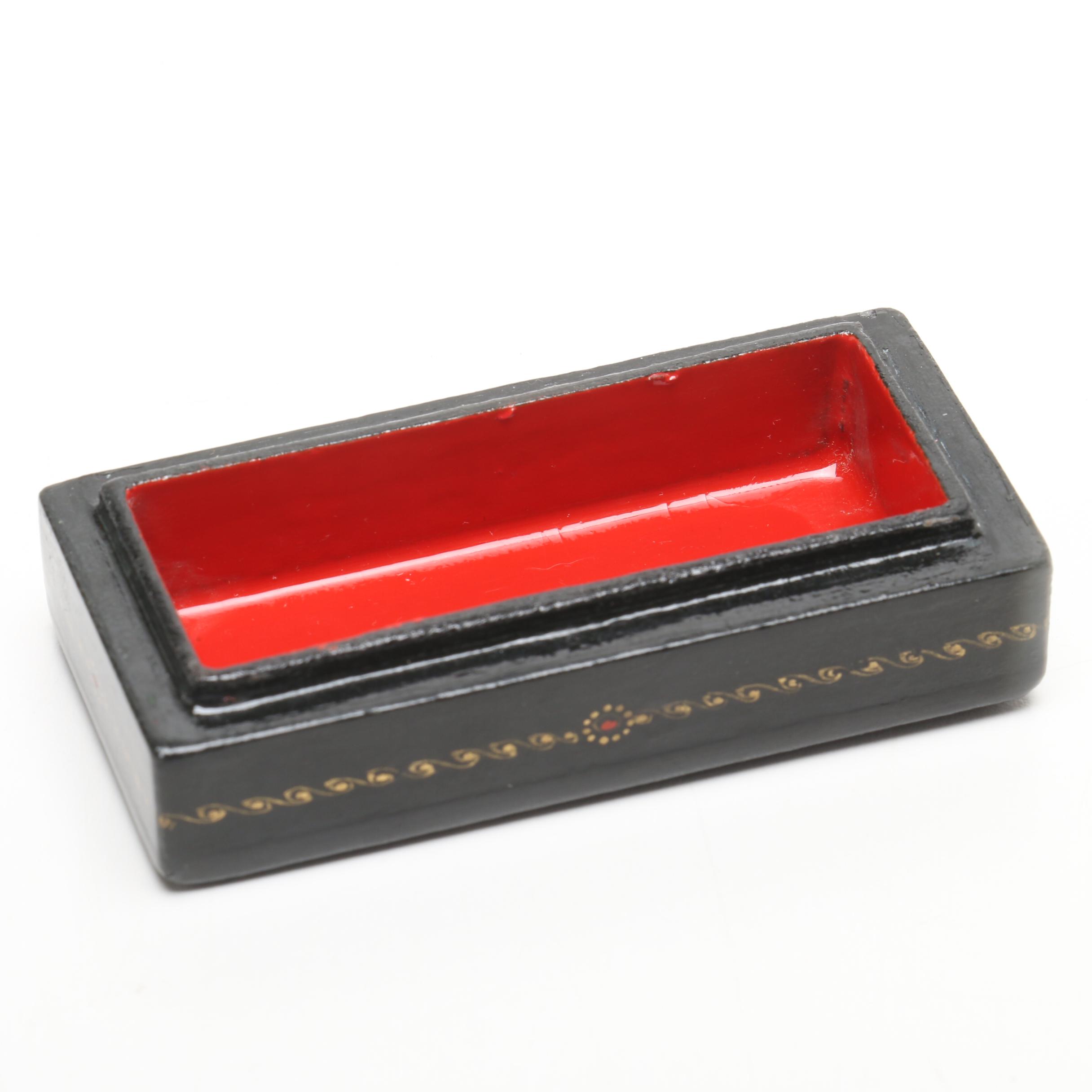 Hand-Painted Russian Lacquered Trinket Boxes