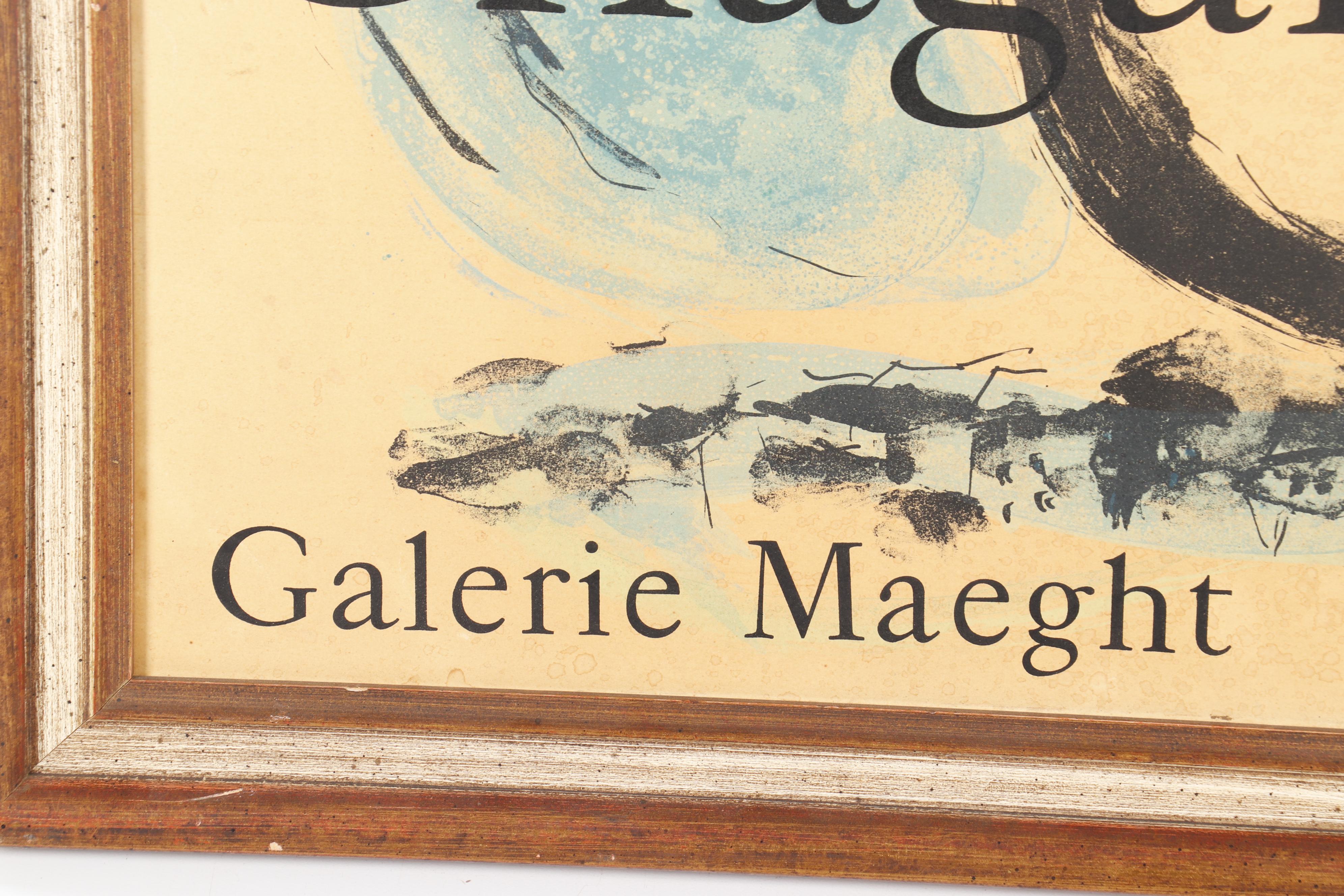 Marc Chagall Lithograph Poster for Galerie Maeght "L'Oiseau Vert"