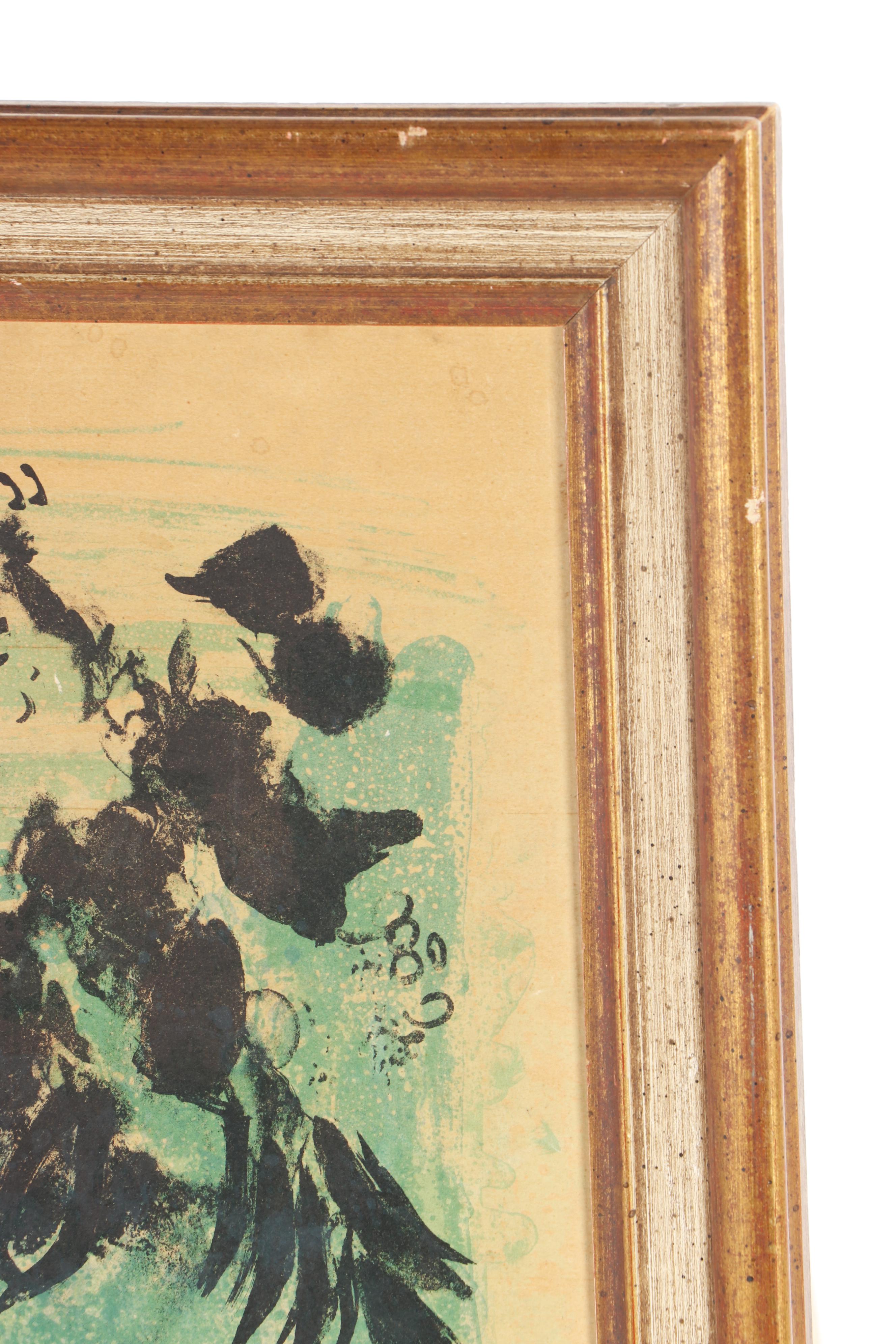 Marc Chagall Lithograph Poster for Galerie Maeght "L'Oiseau Vert"