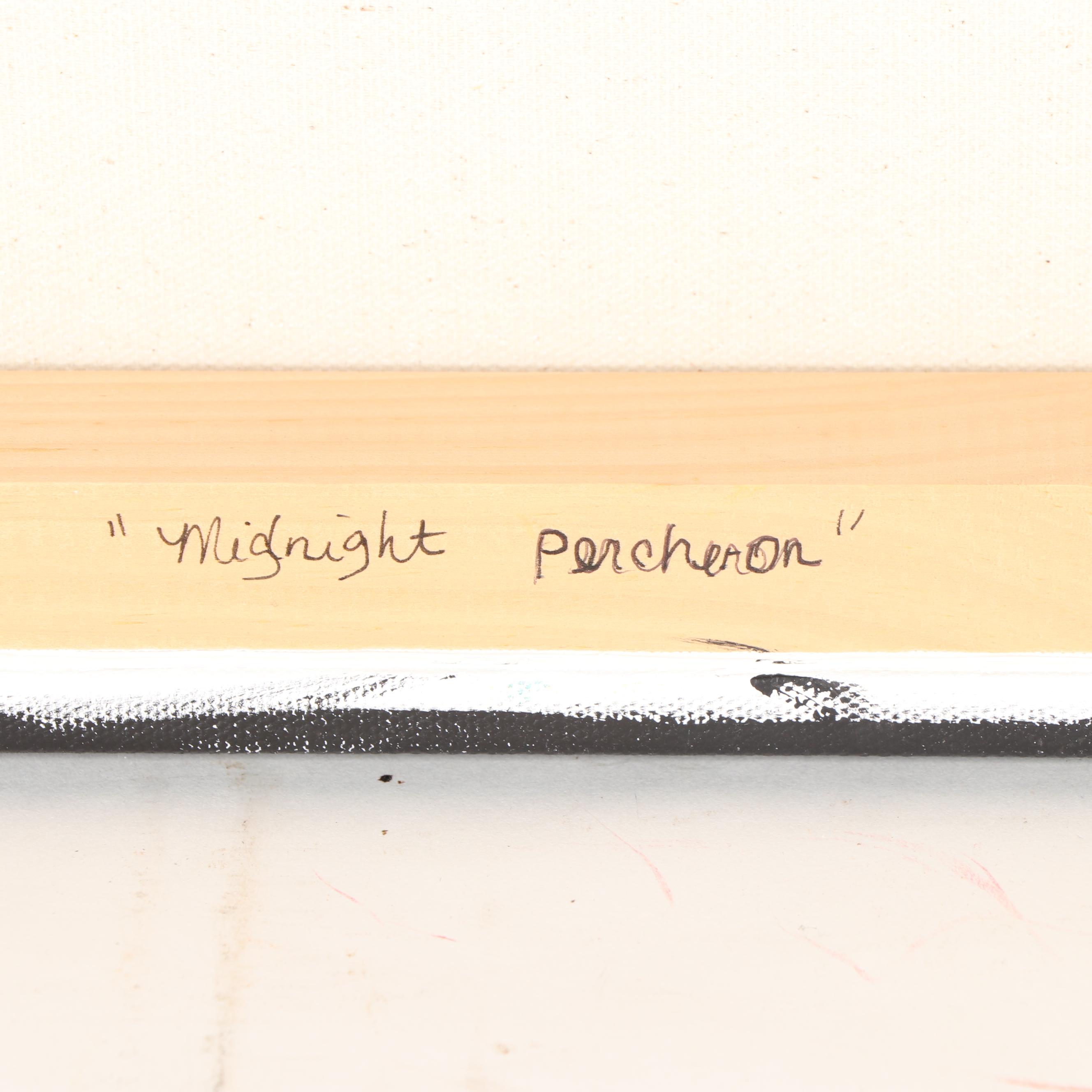 Monica Cascio Oil Painting "Midnight Percheron"