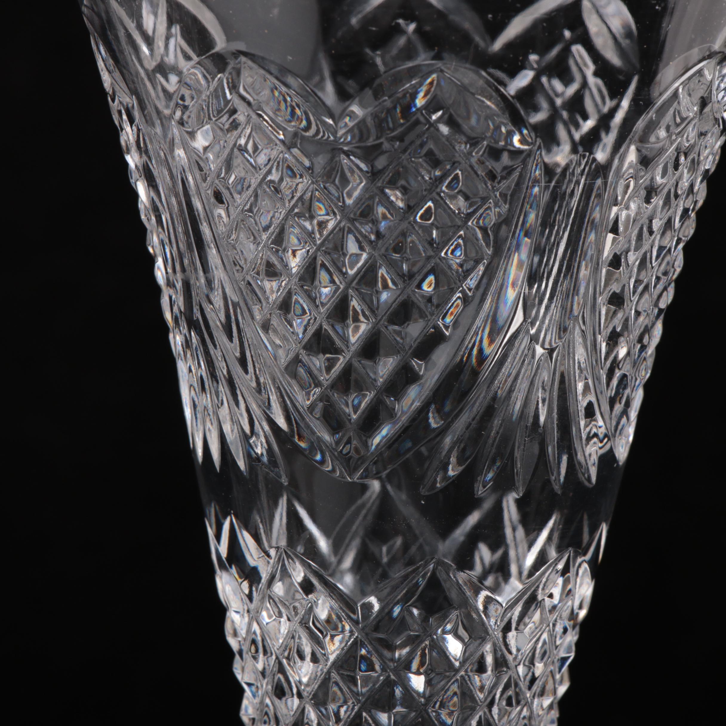 Waterford Crystal "Wedding Heirloom" and "Millenium" Fluted Champagne Glasses