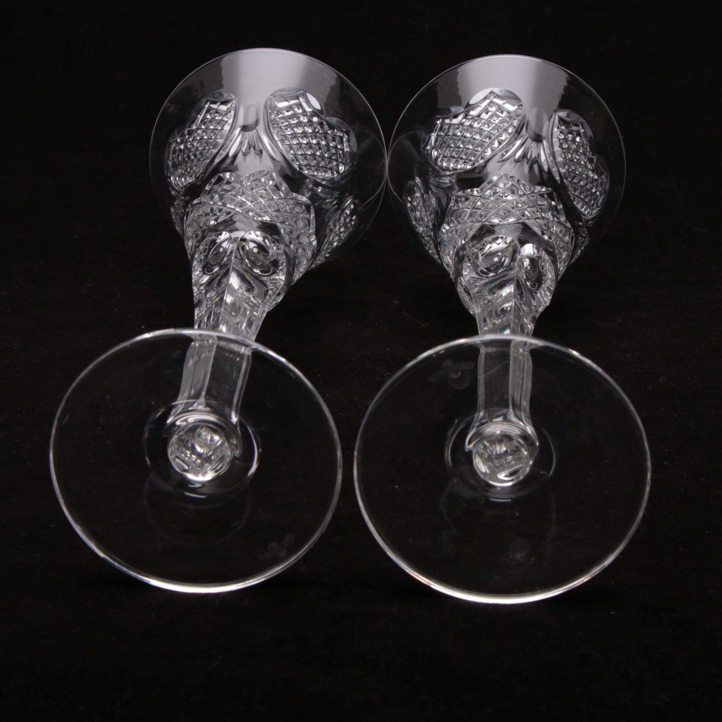 Waterford Crystal "Wedding Heirloom" and "Millenium" Fluted Champagne Glasses
