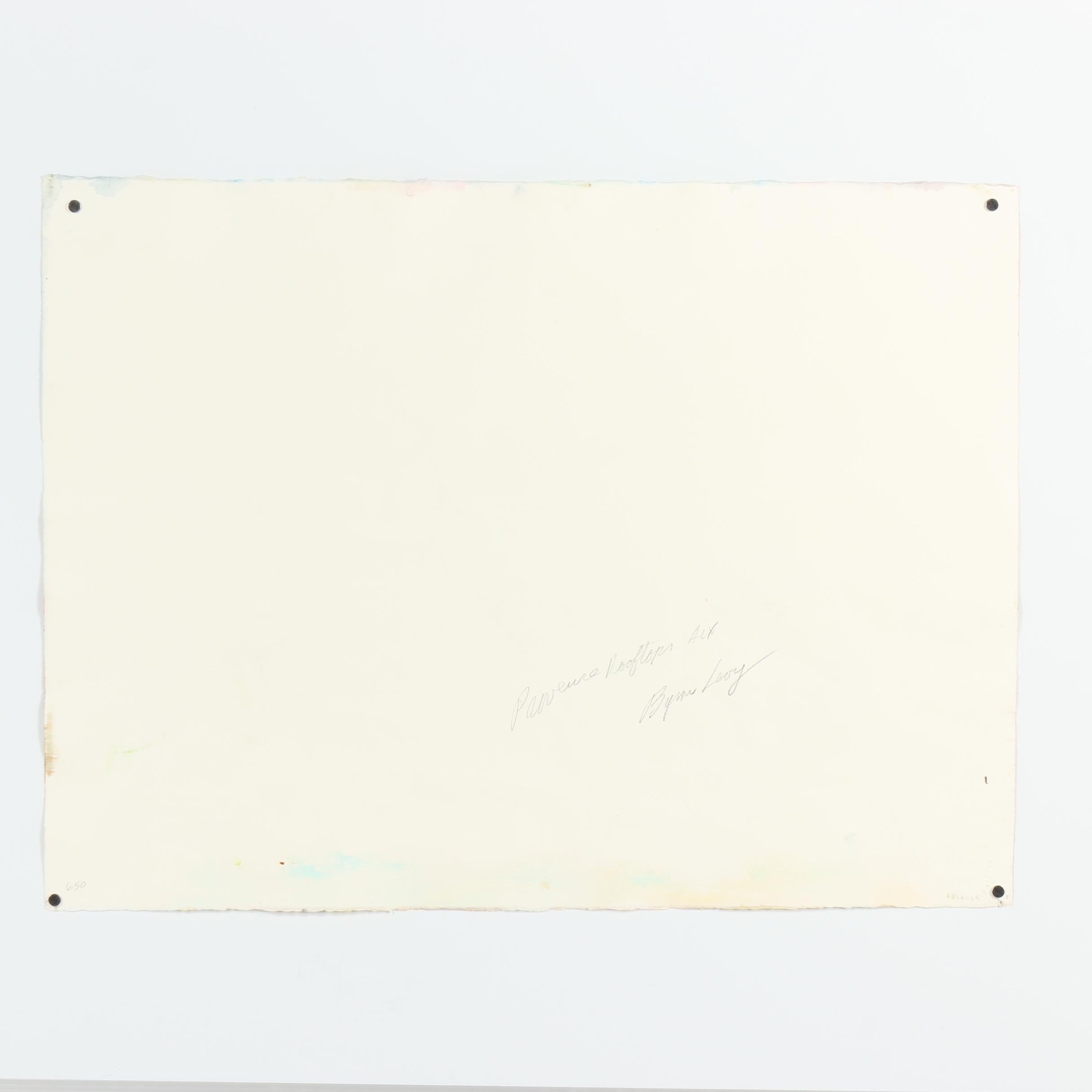 Byron Levy Watercolor Painting "Provence Rooftops"