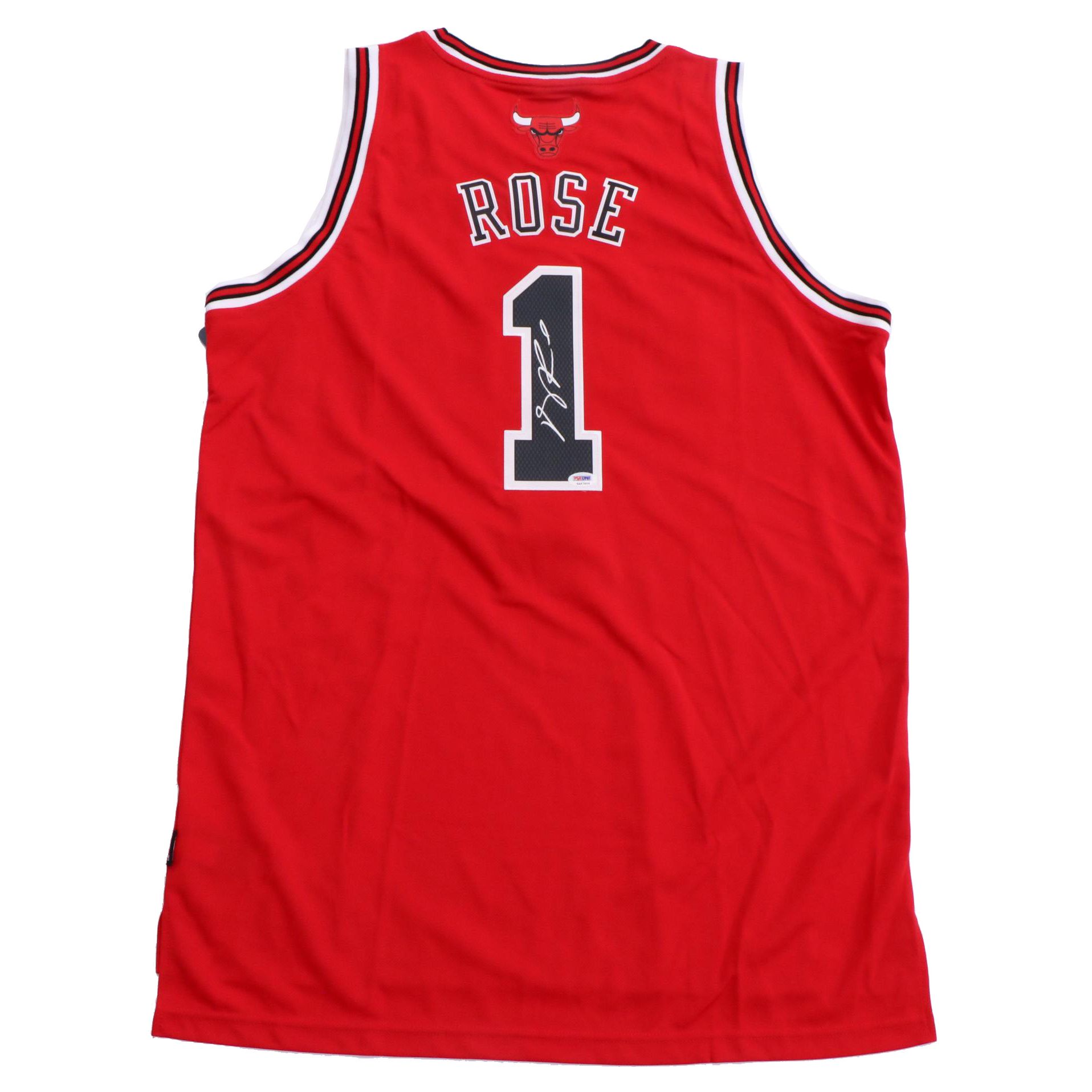 Derrek Rose Signed Chicago Bulls NBA Basketball Jersey PSA/DNA COA