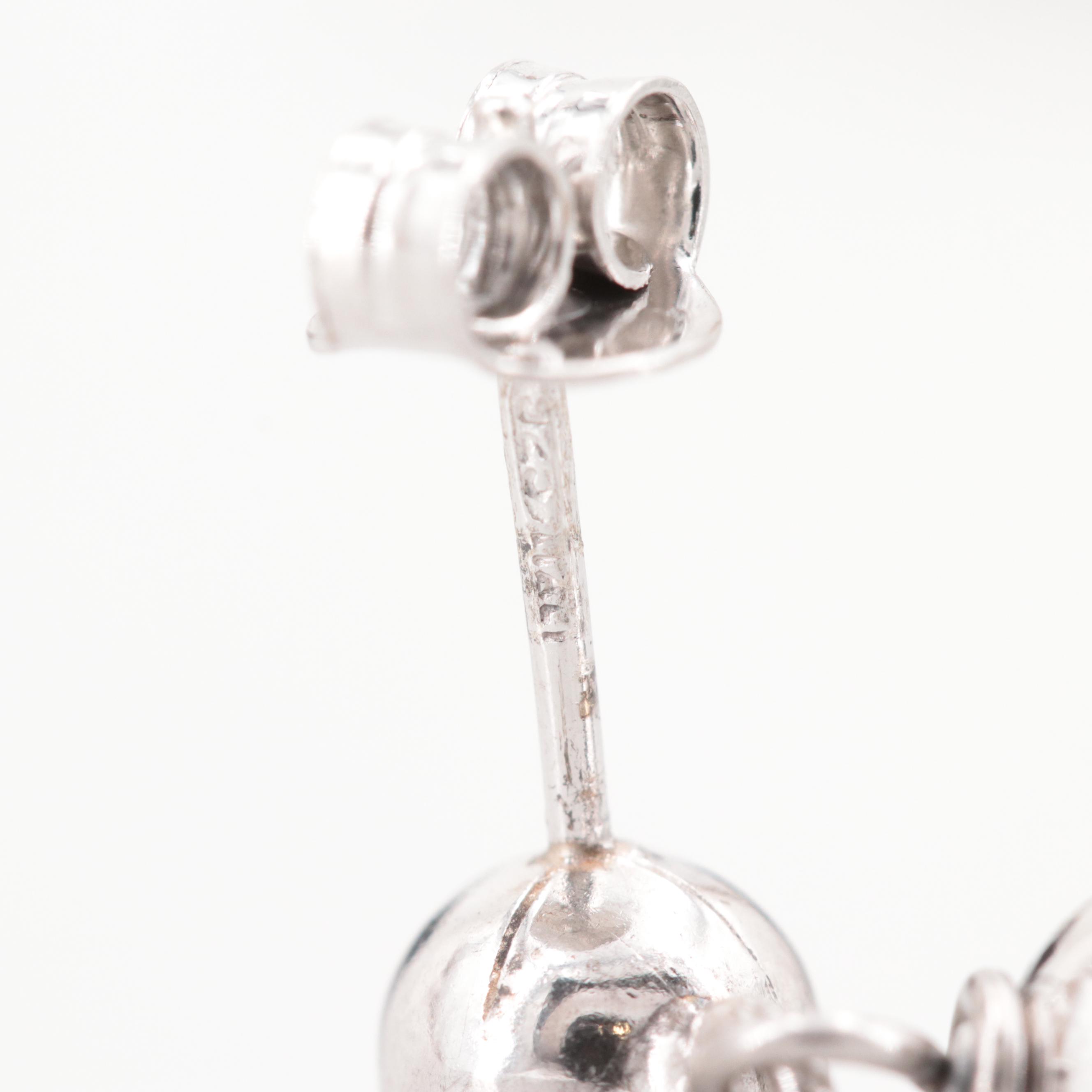 Sterling Silver Two Toned Woven Mesh Chain Jewelry Set