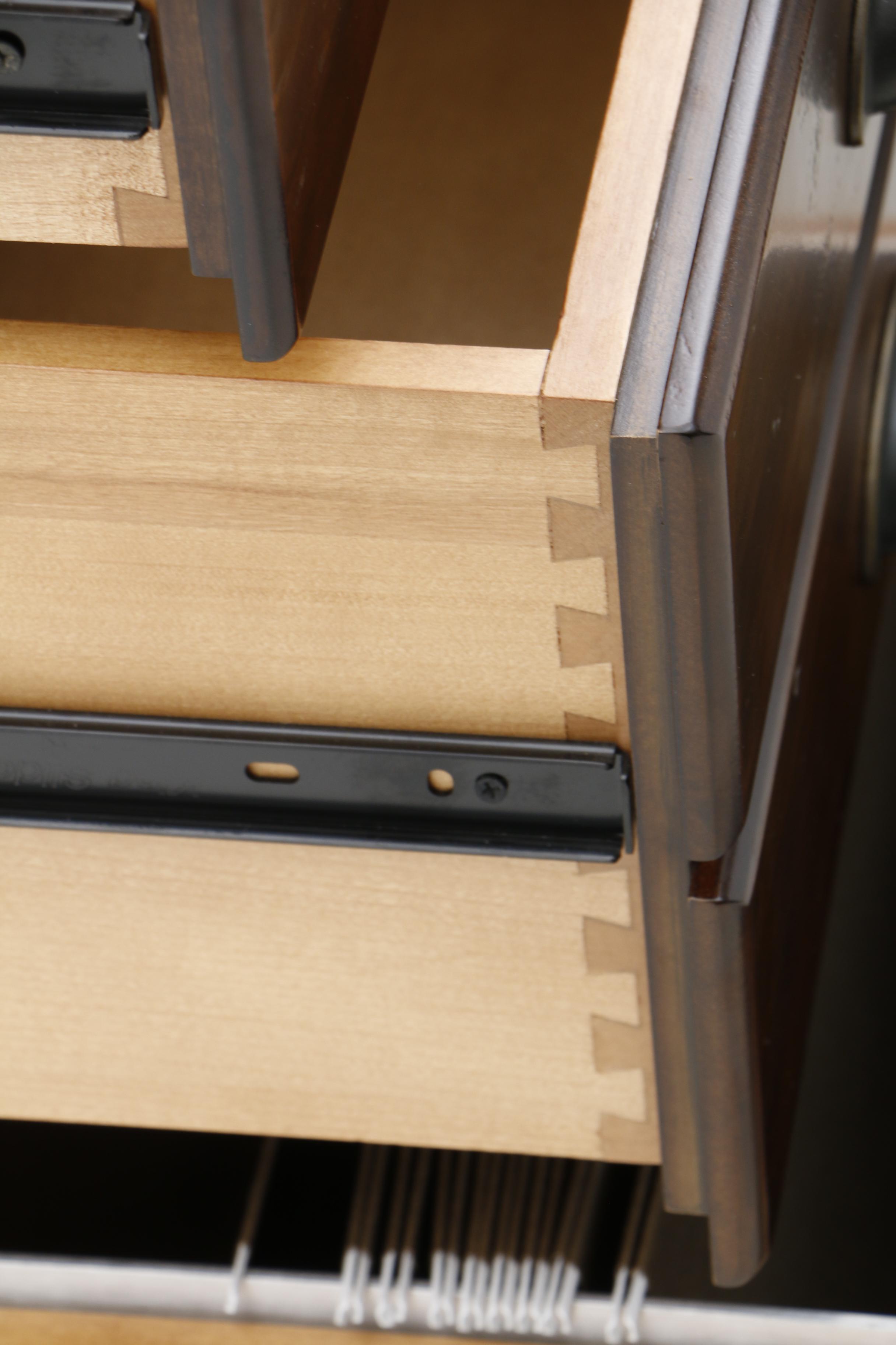 Pine Corner Desk with Riser Shelf and File Cabinets by Pottery Barn