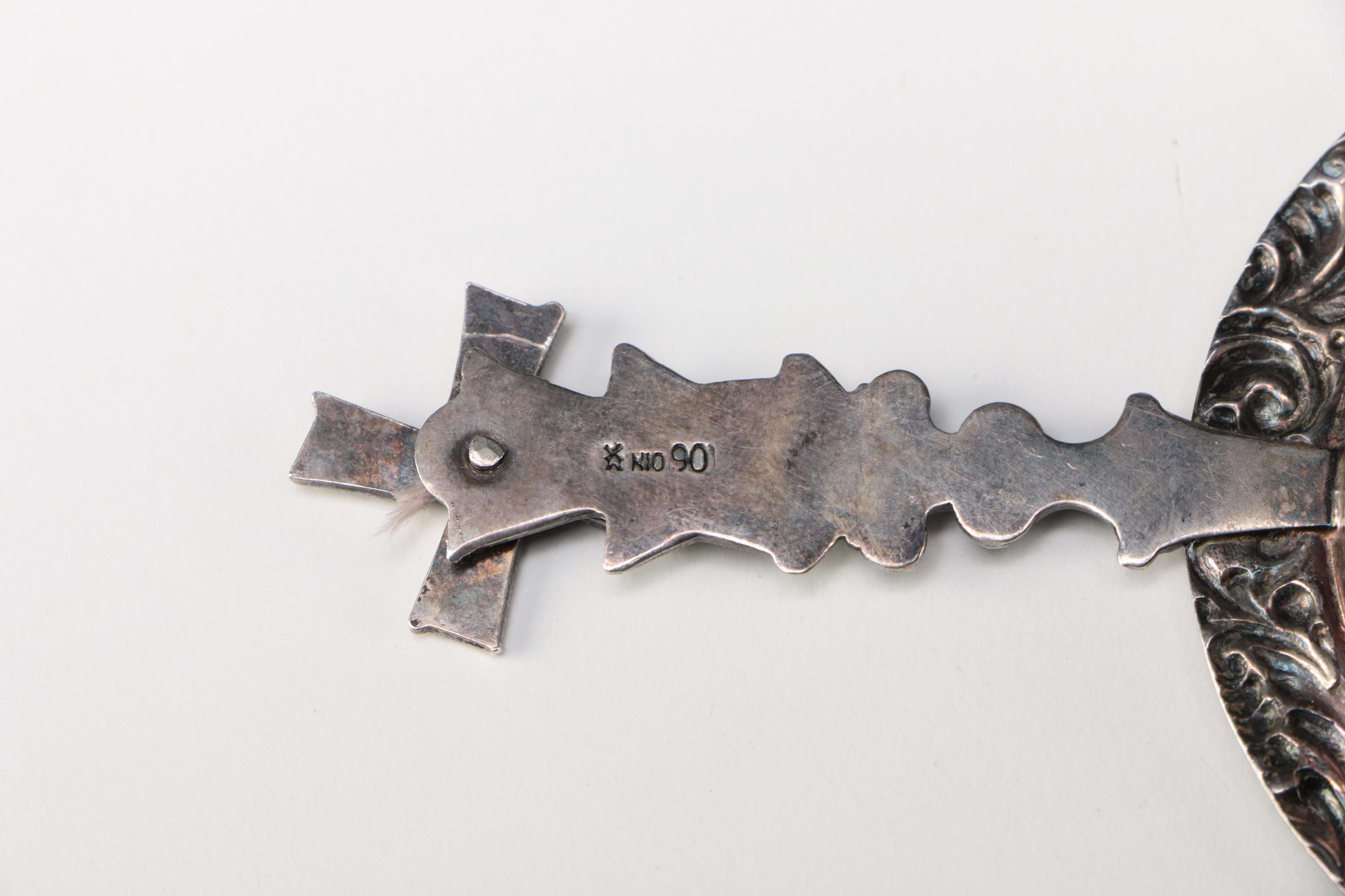 Dutch Silver Plate Spinning Windmill Tea Strainer, Early 20th Century