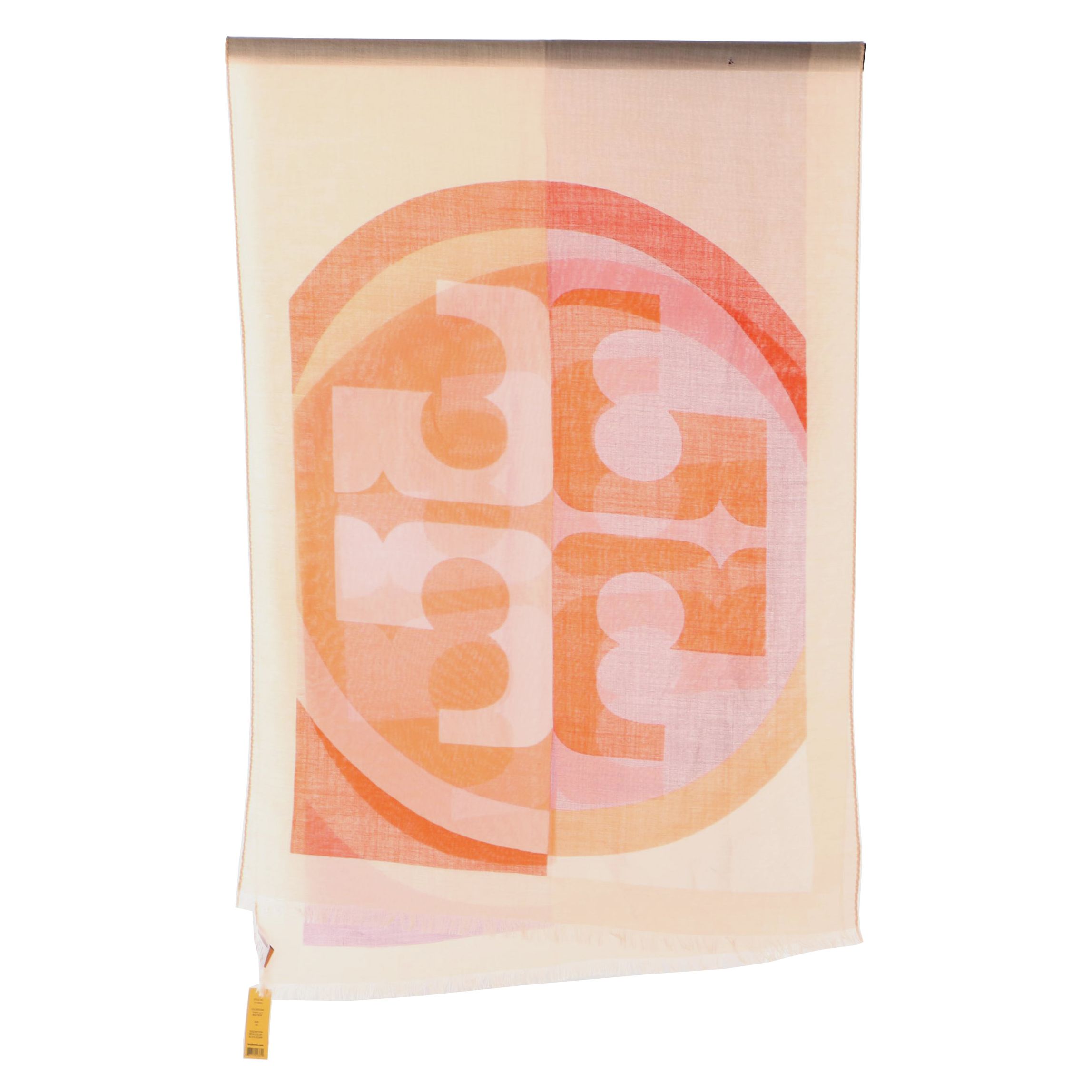 Women's Tory Burch Reva Wool Colorblock Logo Scarf