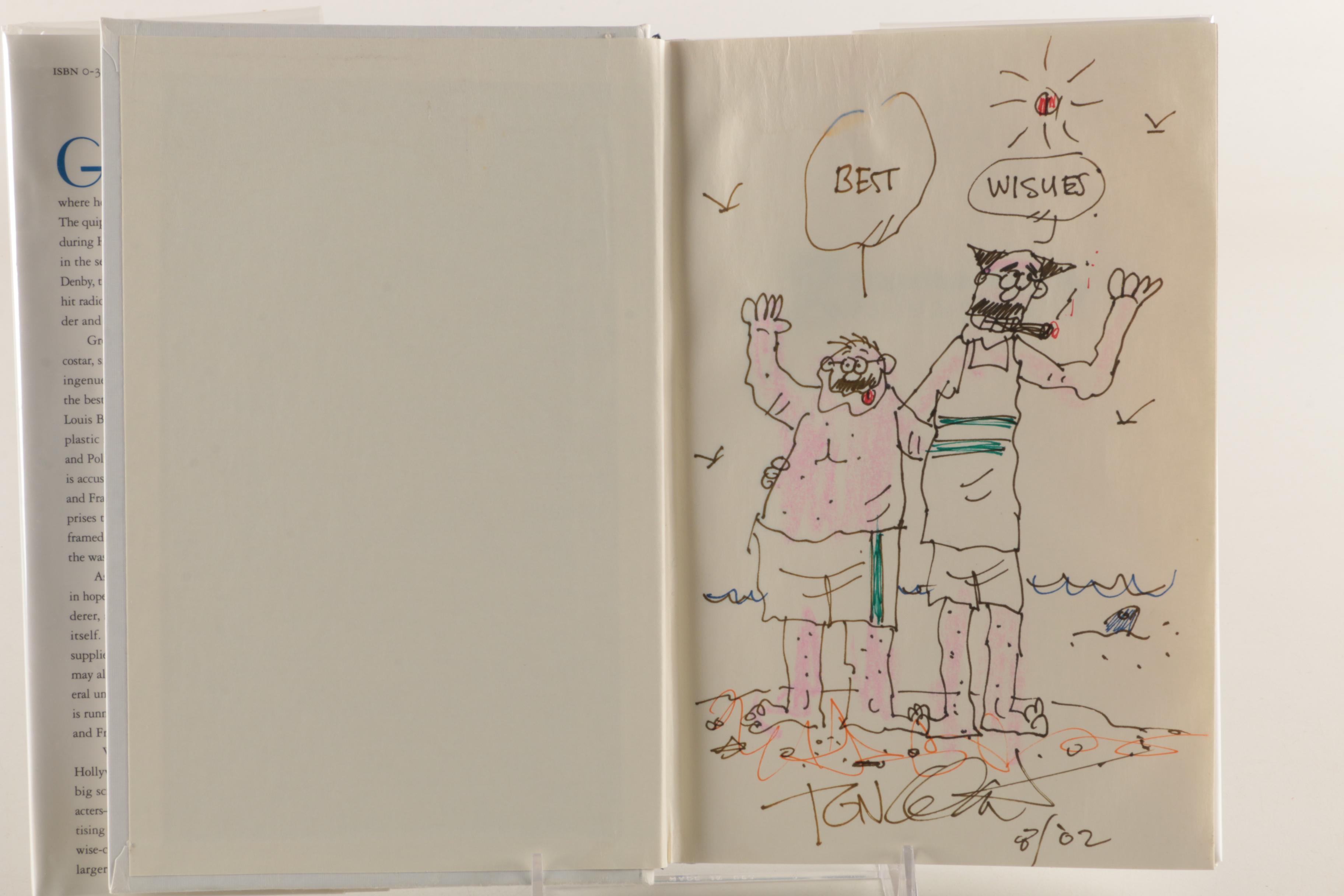 Ron Goulart Signed with Sketch First Edition "Groucho Marx" Crime Novels