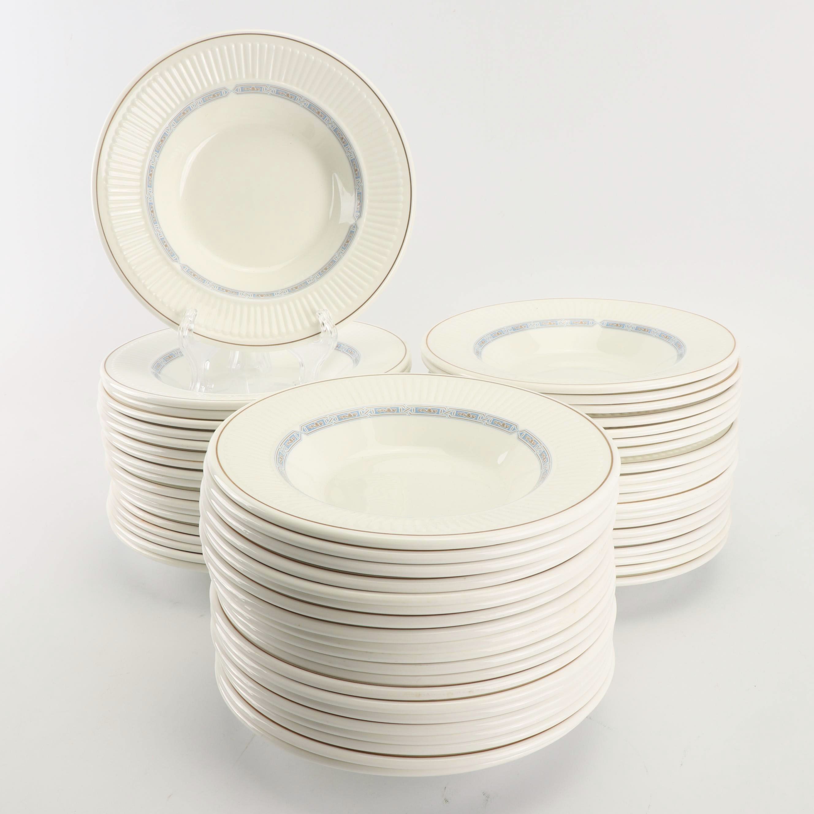 Wedgwood "Insignia" with Blue Band China Soup Bowls