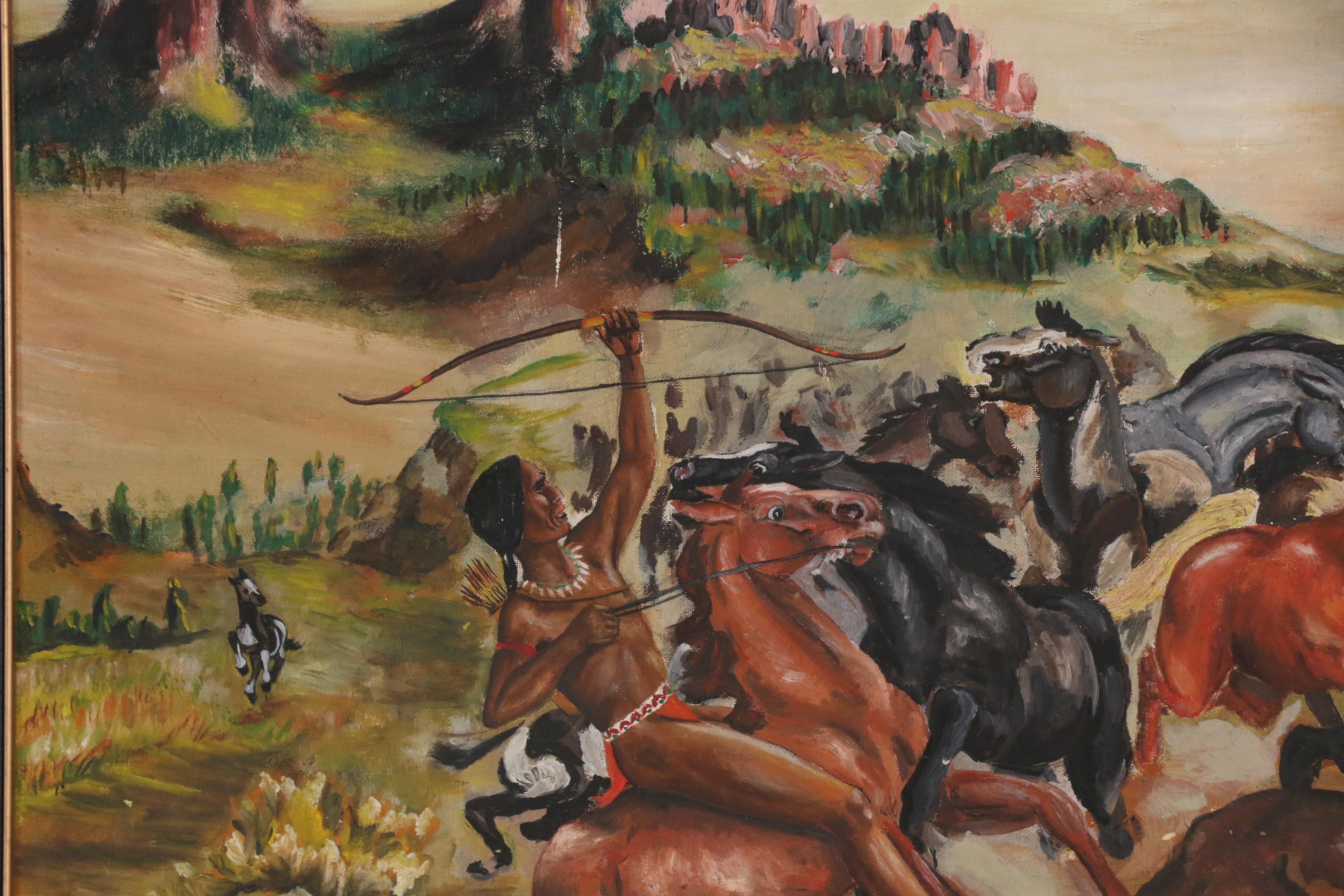 Joan Dobbs Henry Western Oil Painting