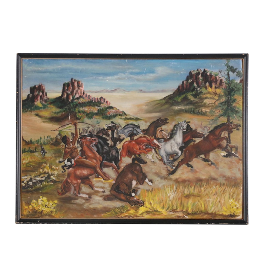 Joan Dobbs Henry Western Oil Painting