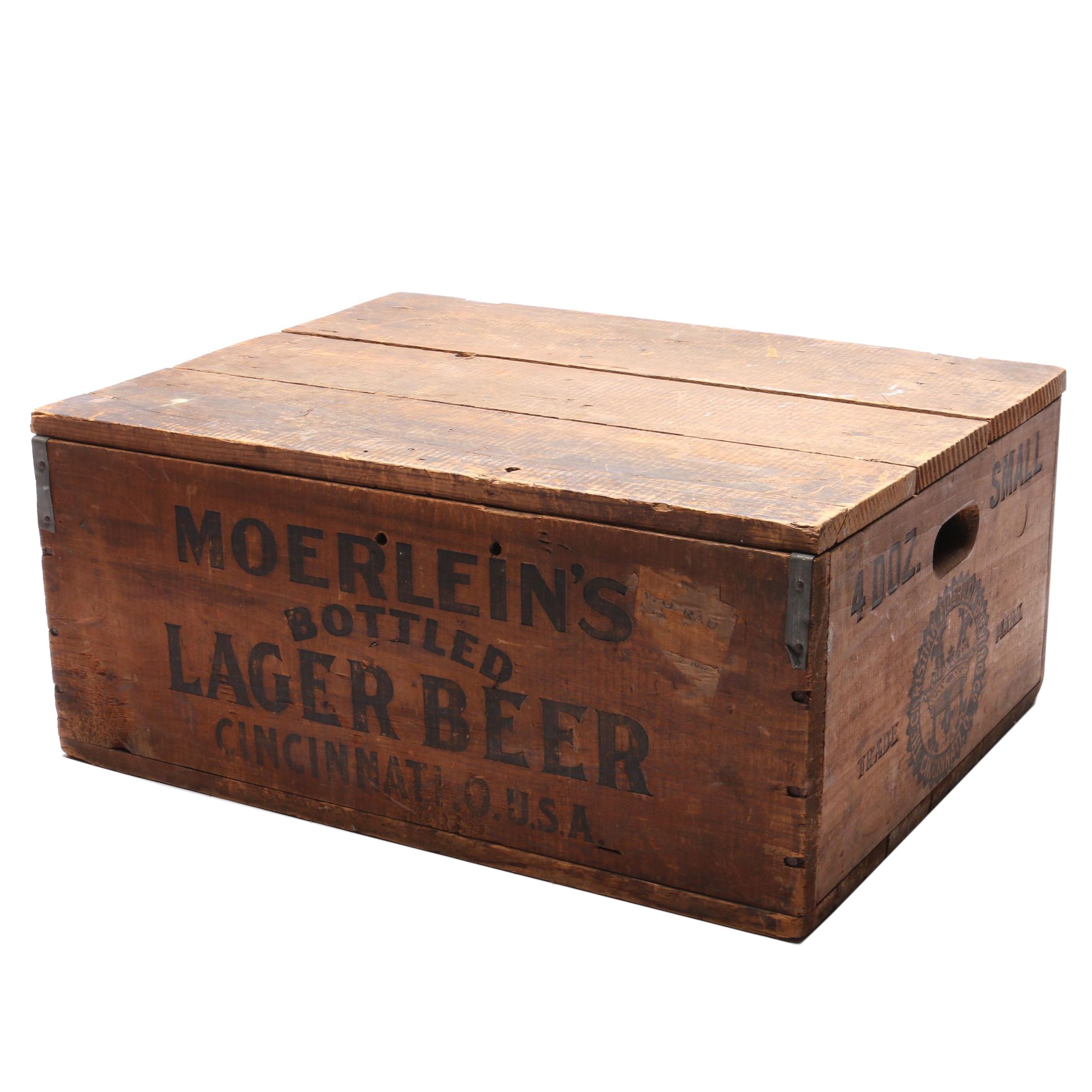 Pre-Prohibition Moerlein's Cincinnati Lager Beer 48 Bottle Crate