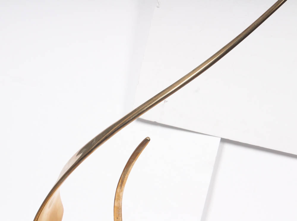 Lou Pearson and Robbie Robins Modernist Brass on Marble Sculpture, Circa 1990s