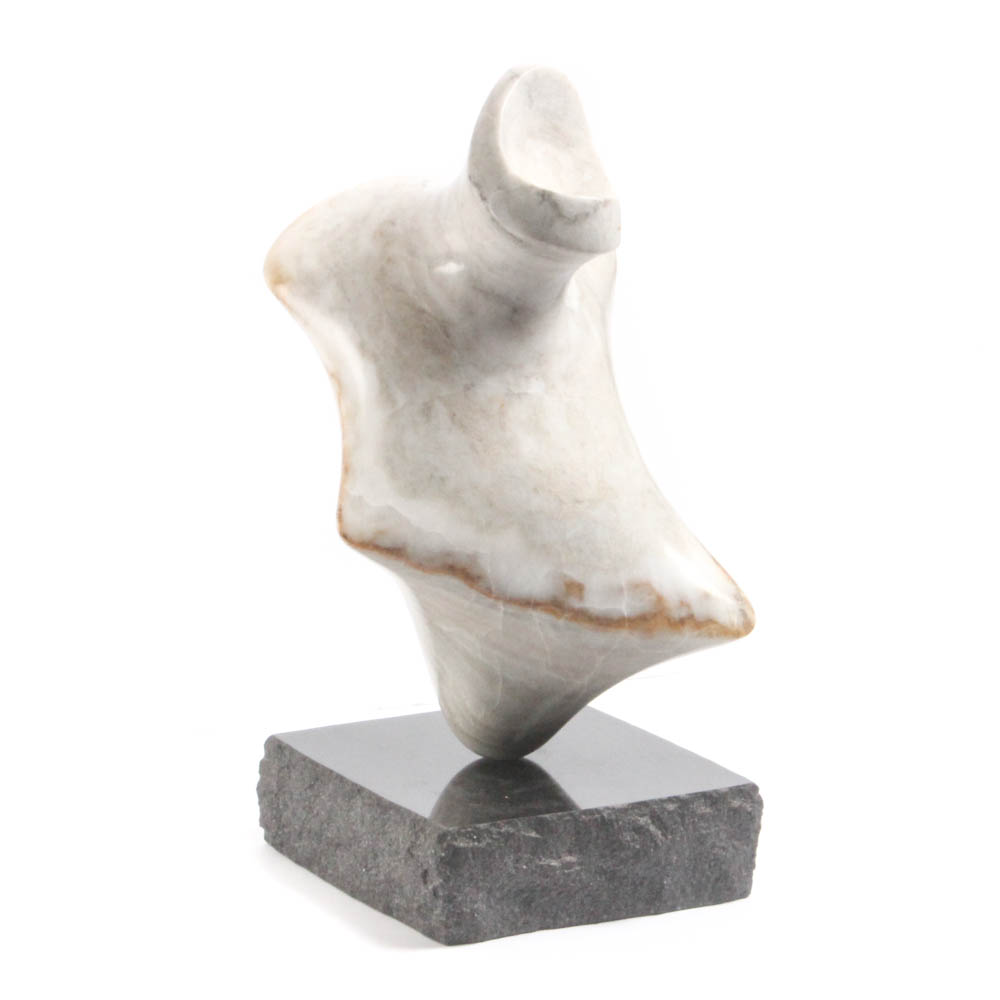 Michael Dayon Alabaster on Marble Sculpture, 1977