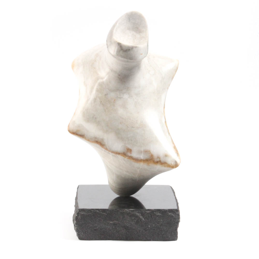 Michael Dayon Alabaster on Marble Sculpture, 1977