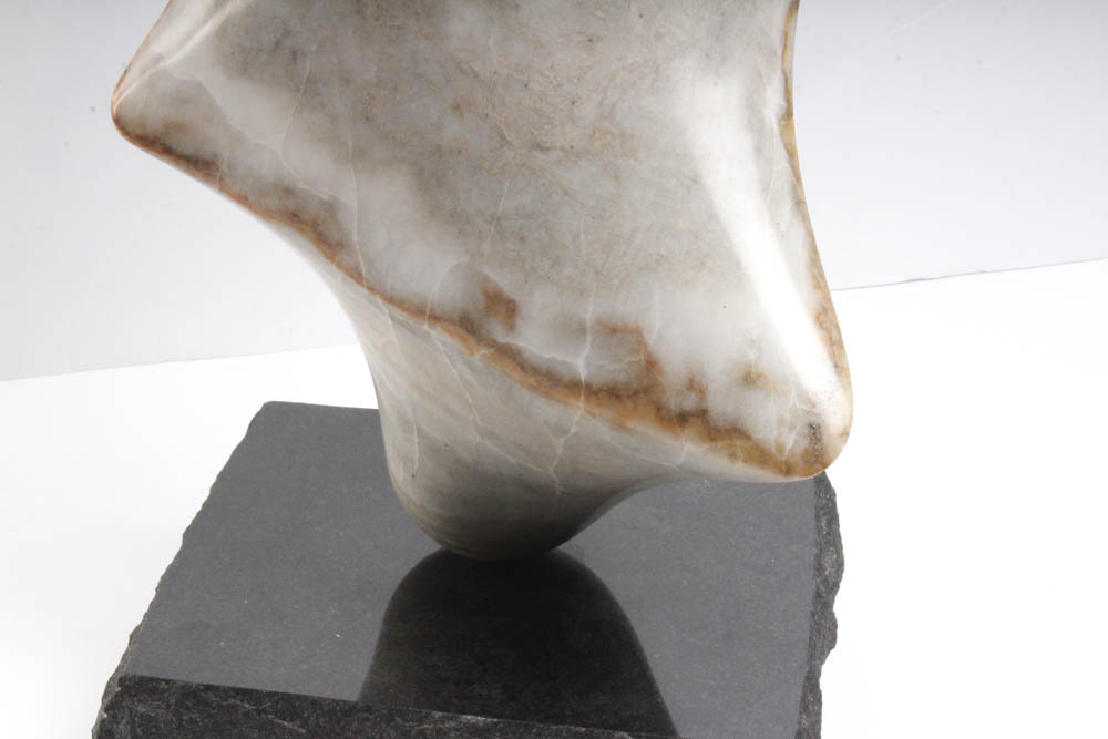 Michael Dayon Alabaster on Marble Sculpture, 1977
