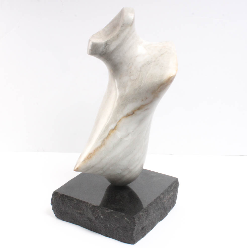 Michael Dayon Alabaster on Marble Sculpture, 1977