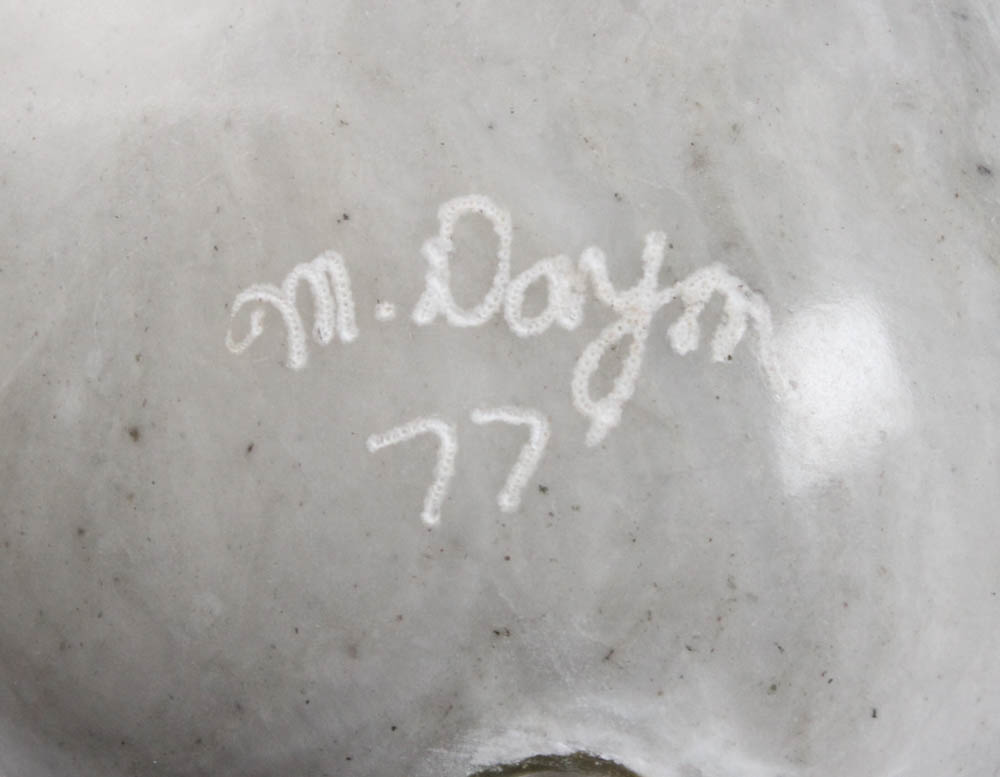 Michael Dayon Alabaster on Marble Sculpture, 1977