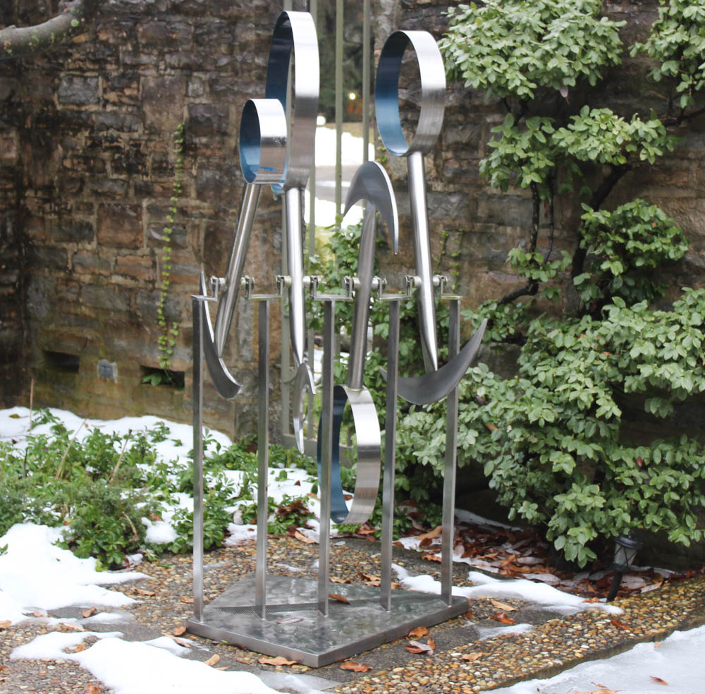 Bruce Stillman Stainless Steel Kinetic Sculpture "Wind Rhythms"