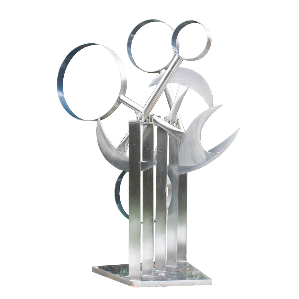 Bruce Stillman Stainless Steel Kinetic Sculpture "Wind Rhythms"