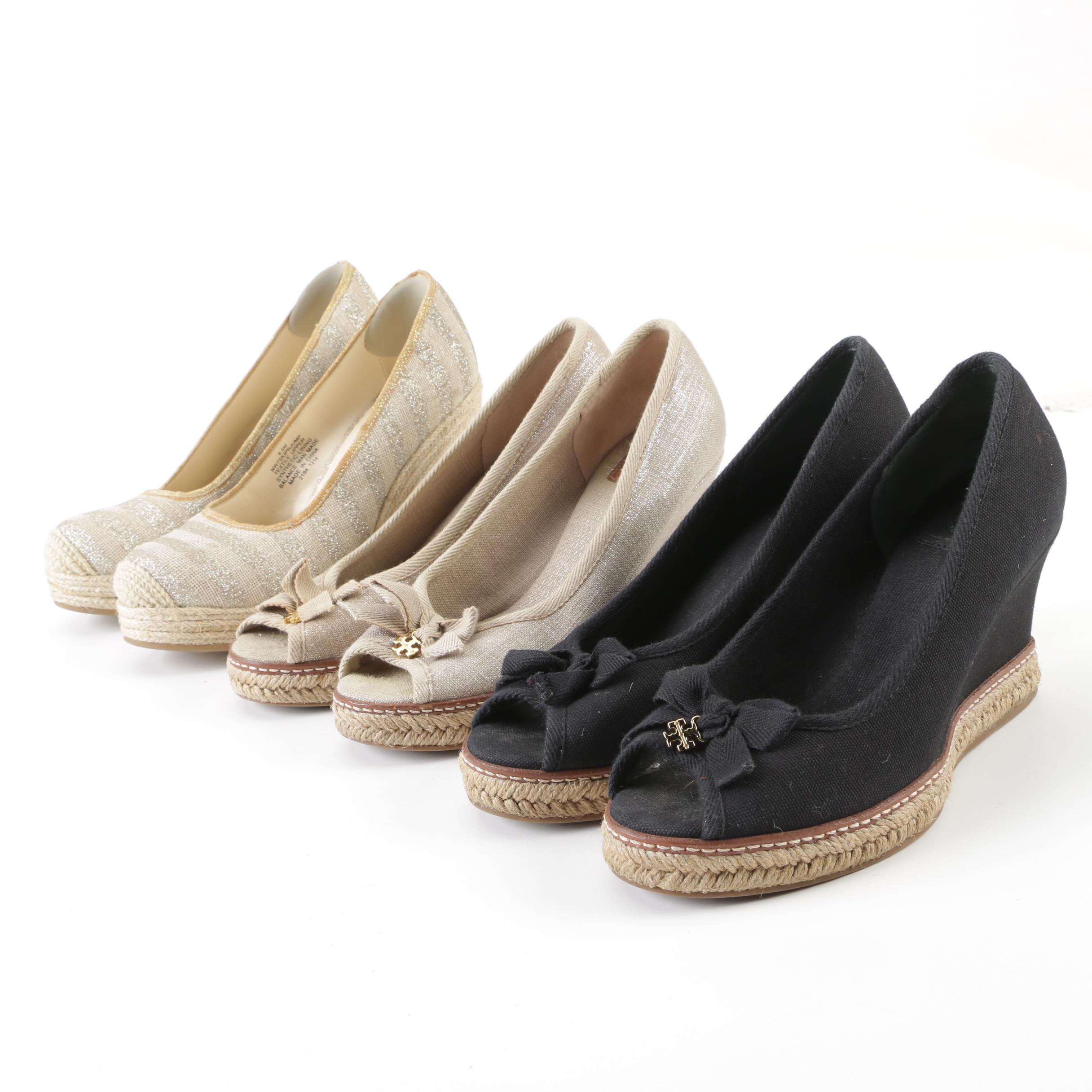 Tory Burch and Nine West Wedges