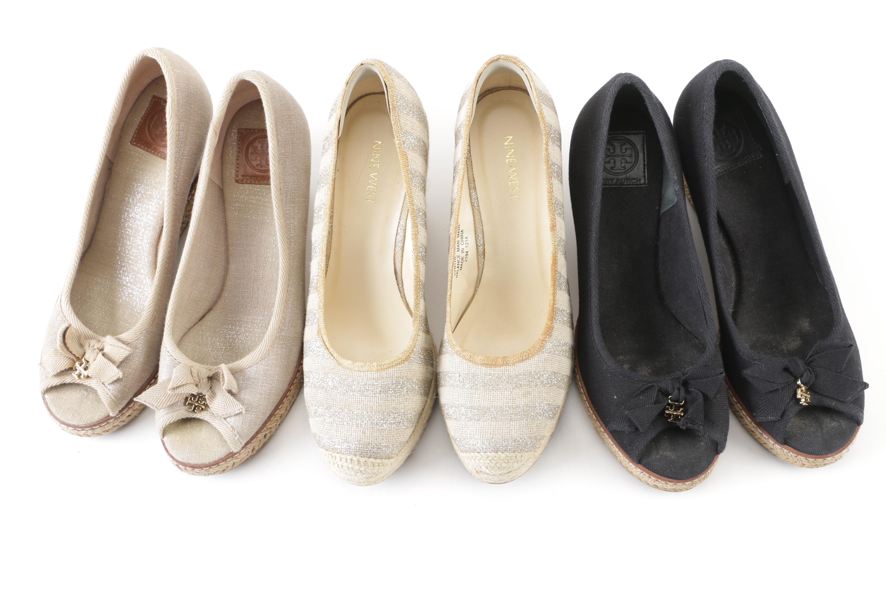 Tory Burch and Nine West Wedges