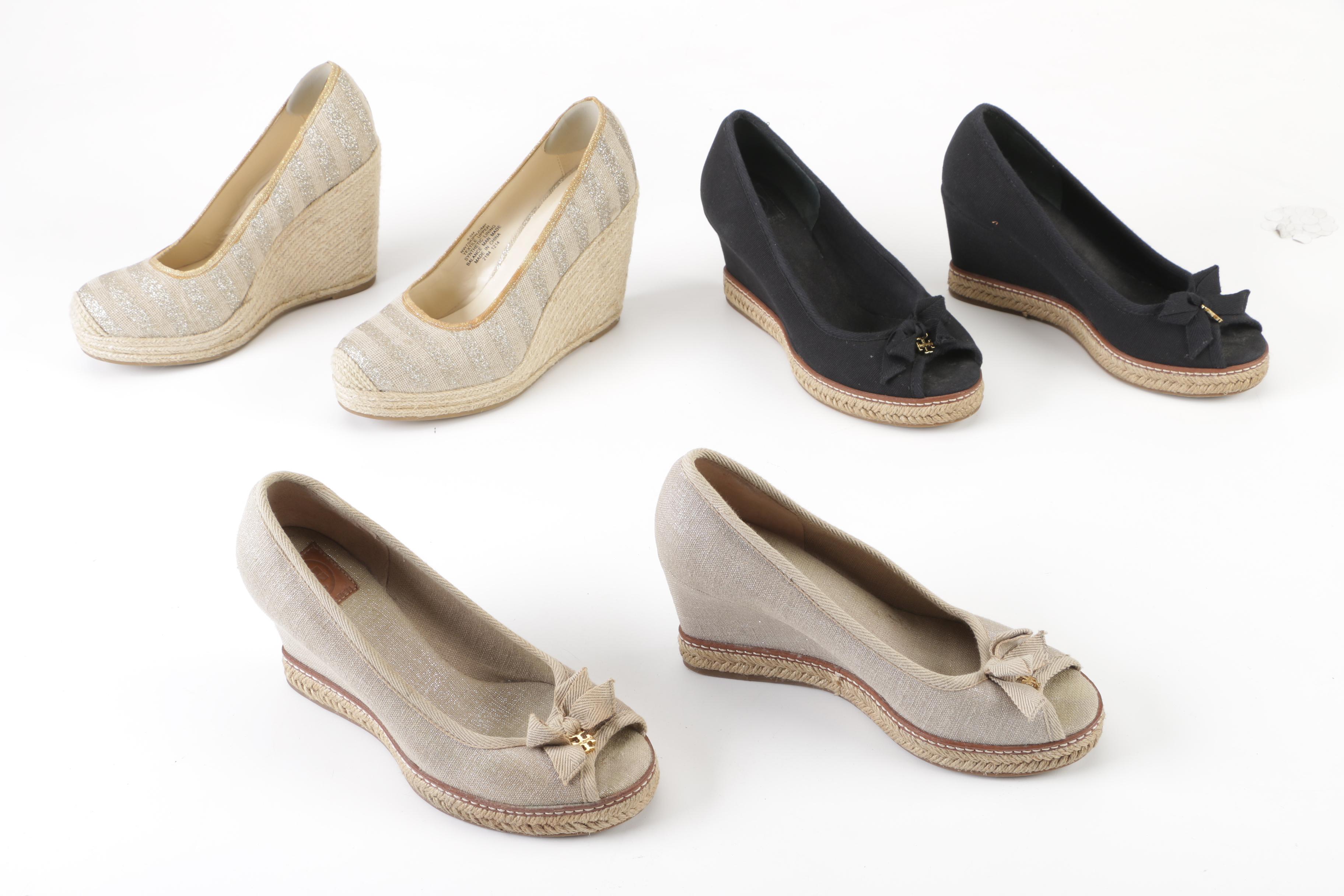 Tory Burch and Nine West Wedges