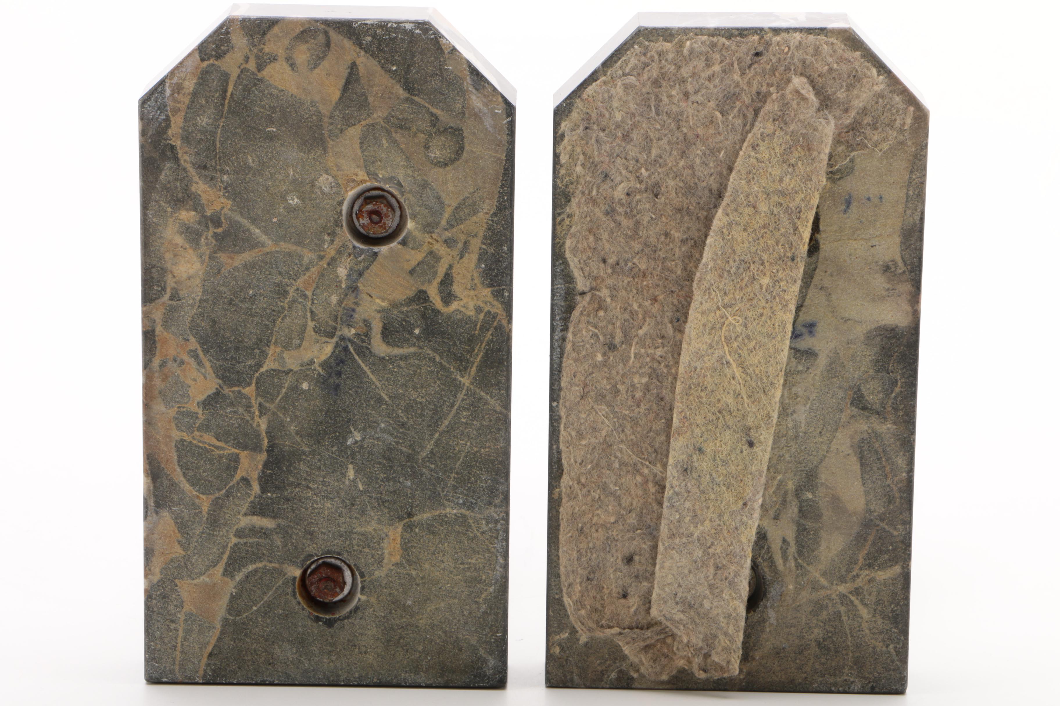 JB Hirsch Painted Metal "Contemplar Pixie Girl" Bookends after Gerdago, 1920s