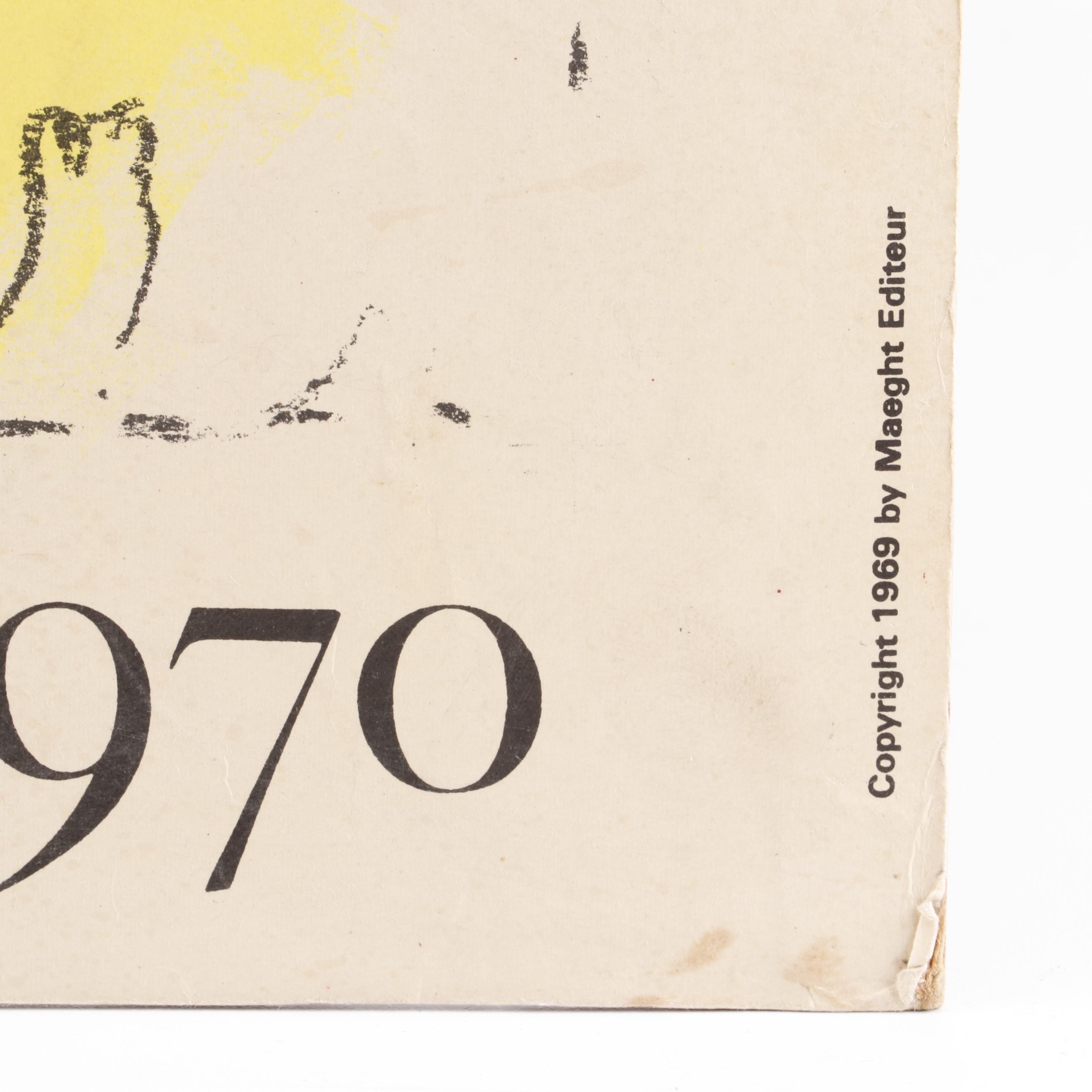 Marc Chagall 1969 Lithograph Exhibition Poster for Galerie Maeght