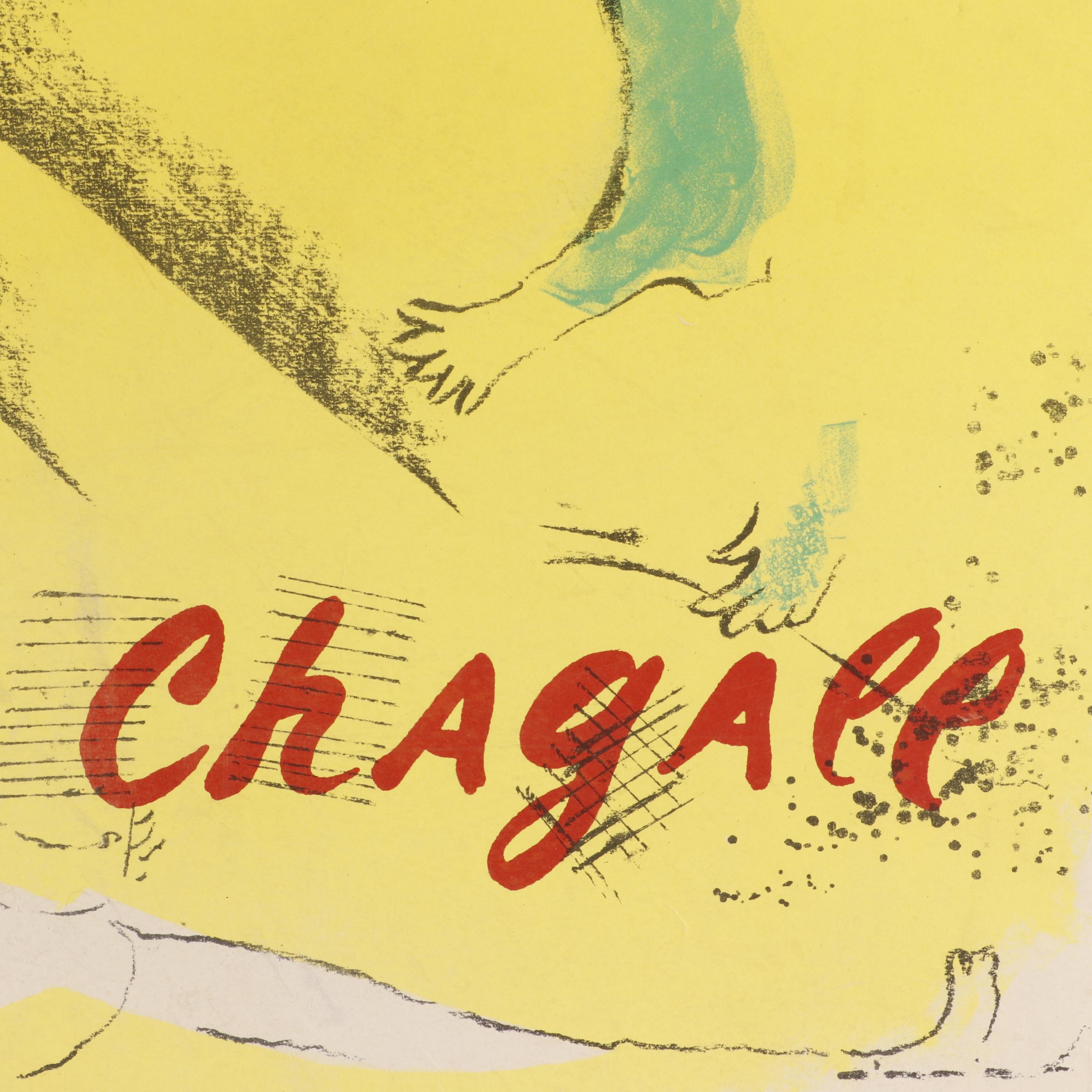 Marc Chagall 1969 Lithograph Exhibition Poster for Galerie Maeght