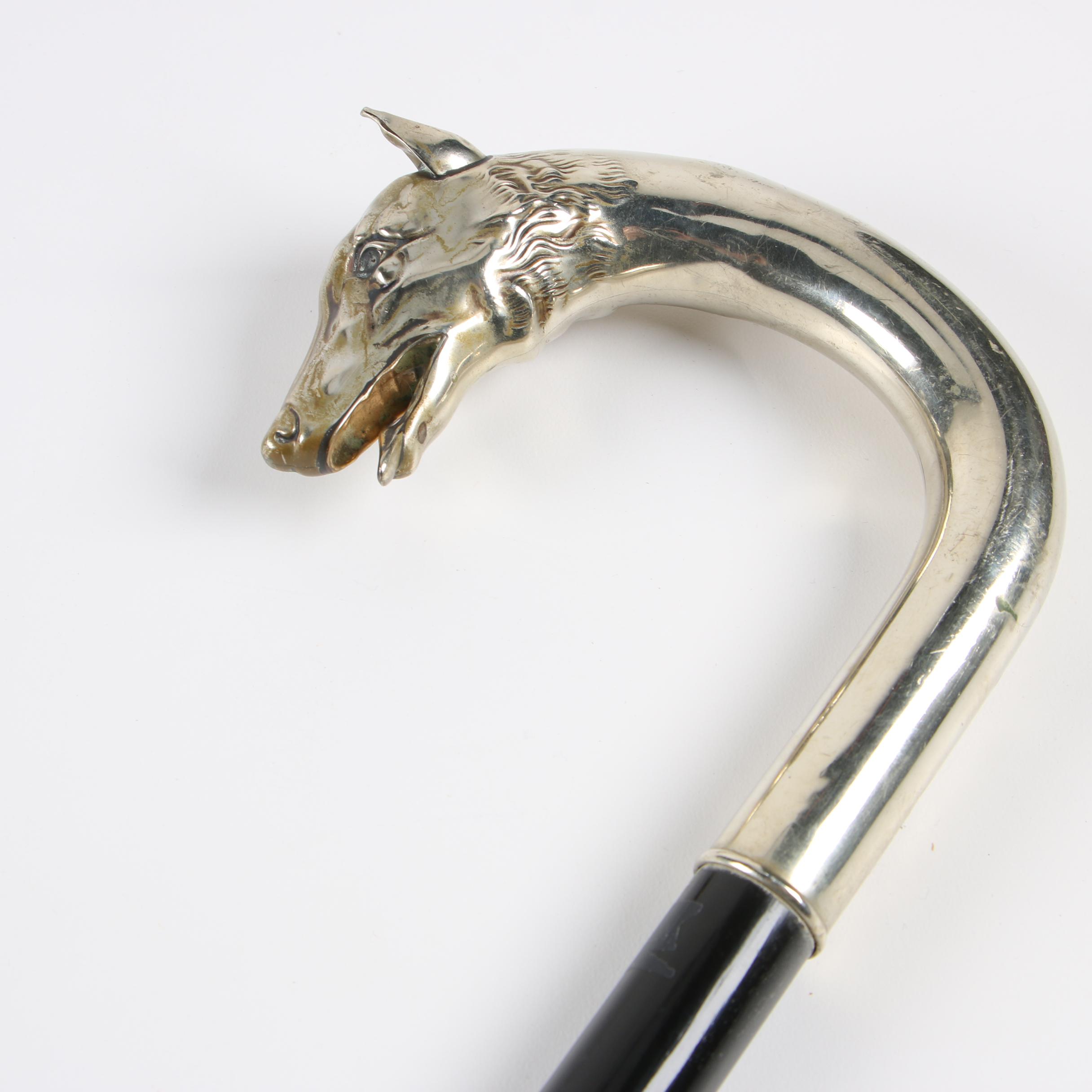 "Dark Shadows" Barnabas Collins Replica Alpacca Wolf Head and Black Maple Cane