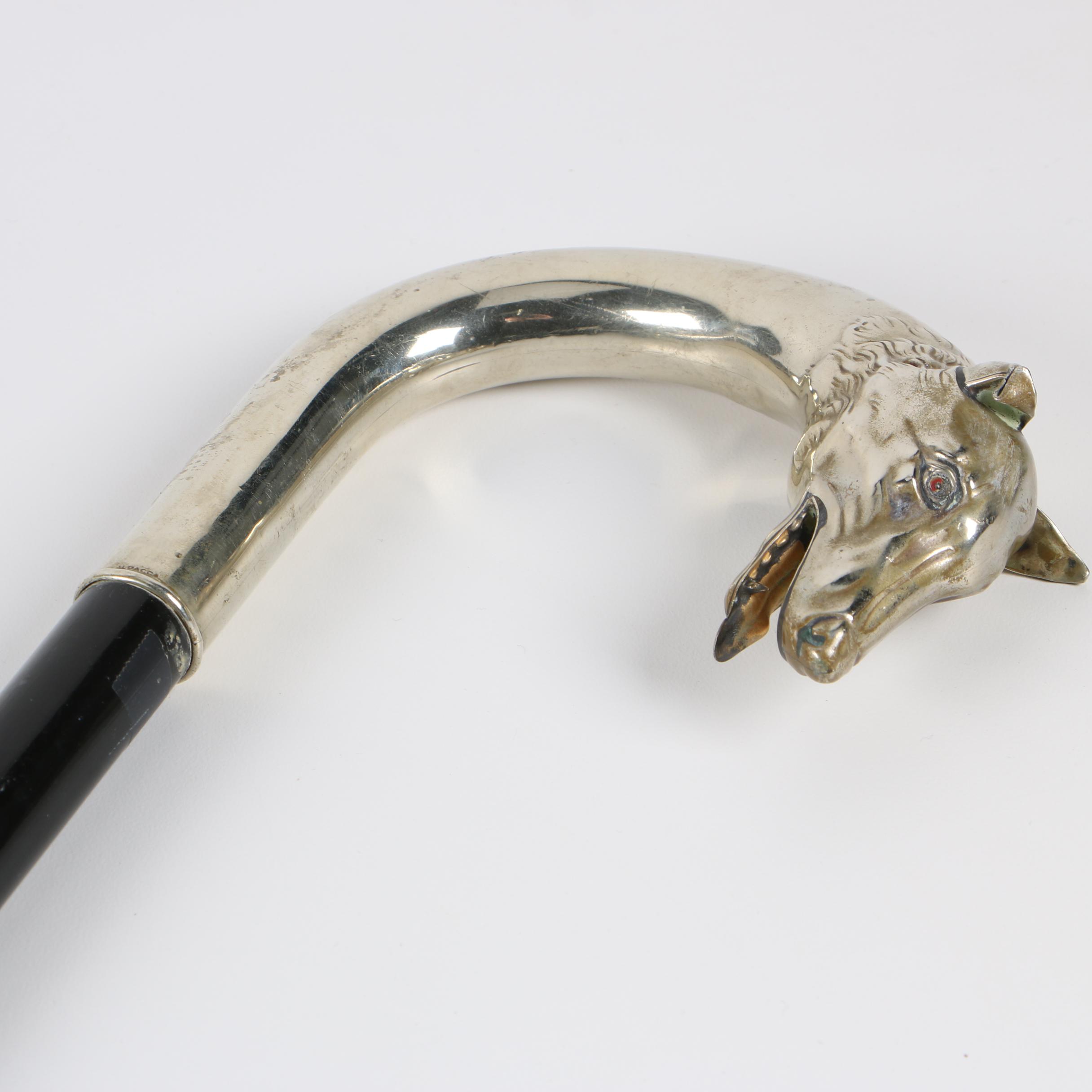 "Dark Shadows" Barnabas Collins Replica Alpacca Wolf Head and Black Maple Cane