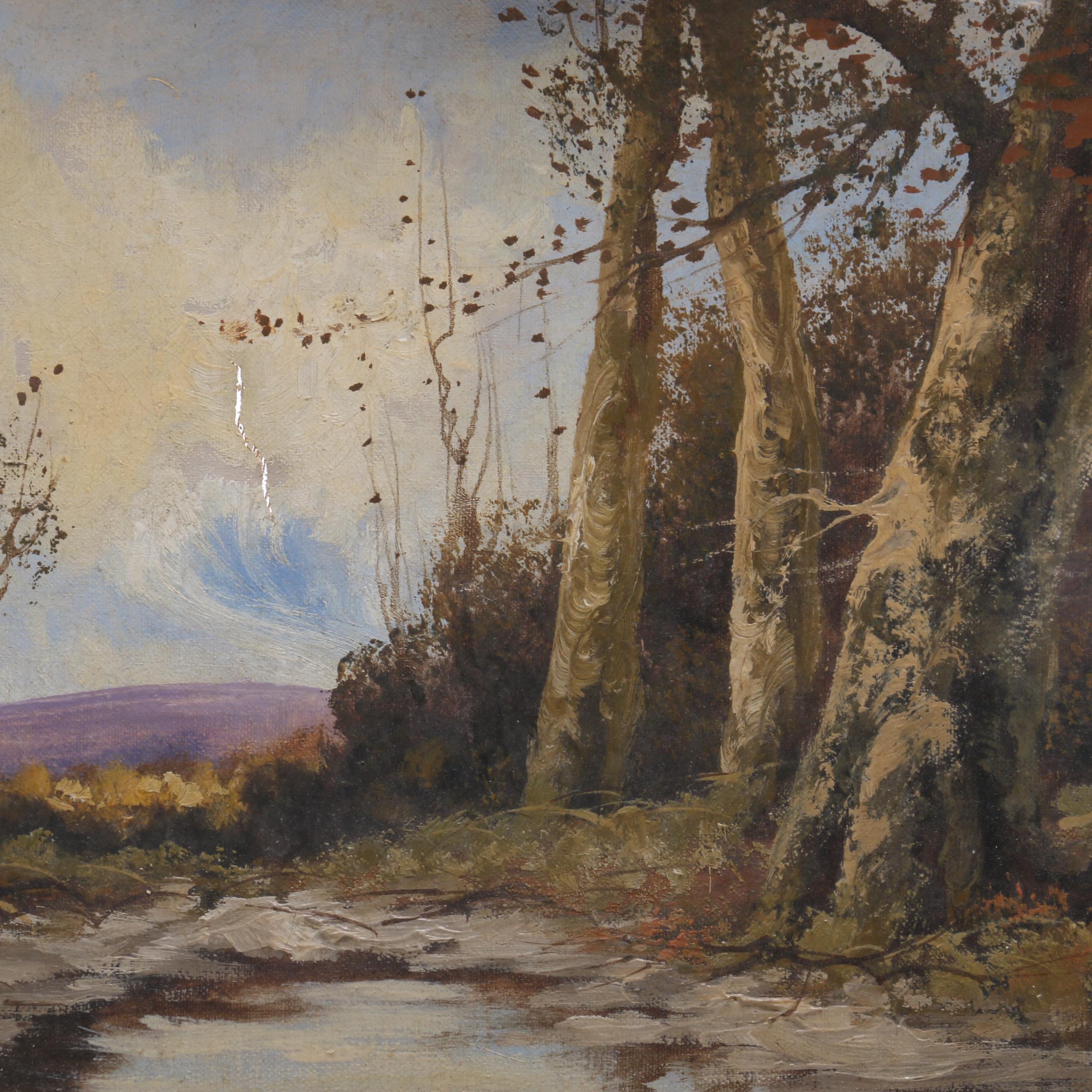 J. Mead Landscape Oil Painting