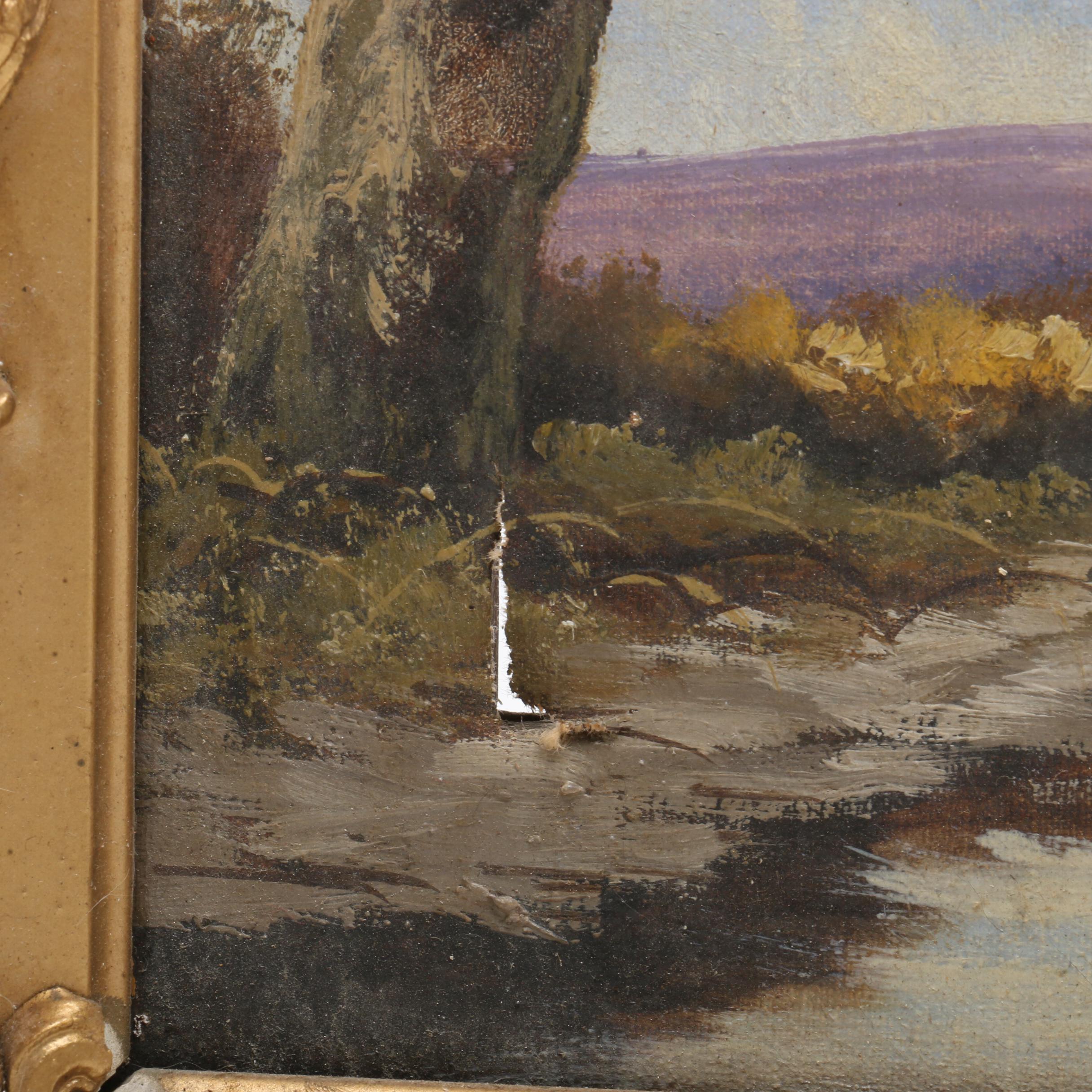 J. Mead Landscape Oil Painting