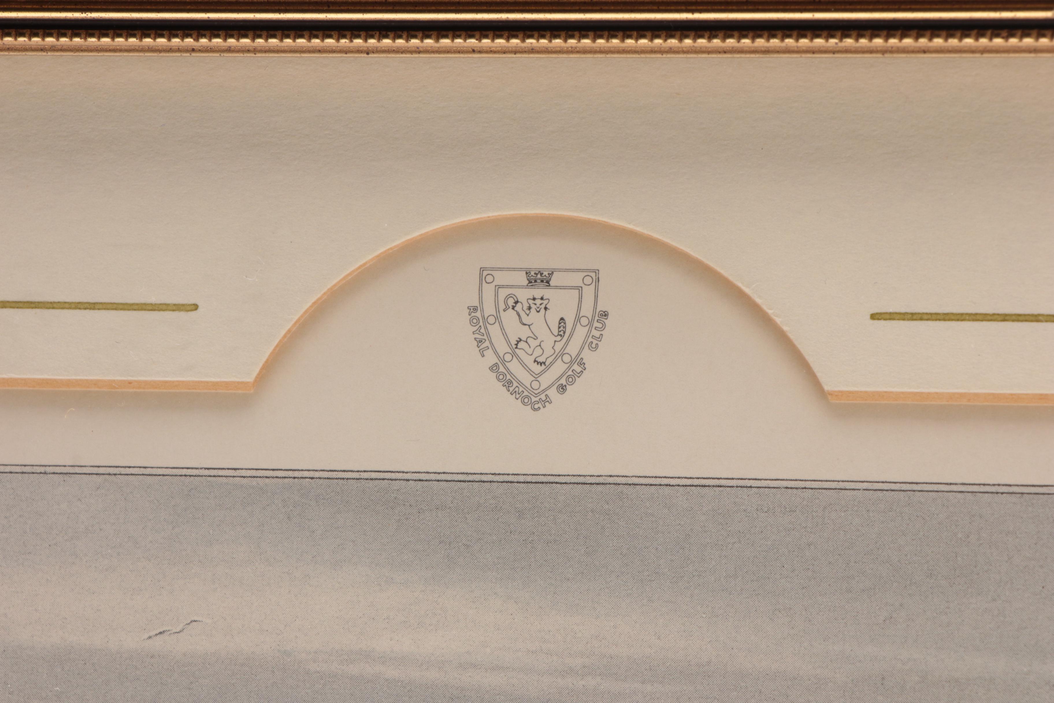 John Morland Hand-colored Halftone Print "Royal Dornoch: The 3rd Green"