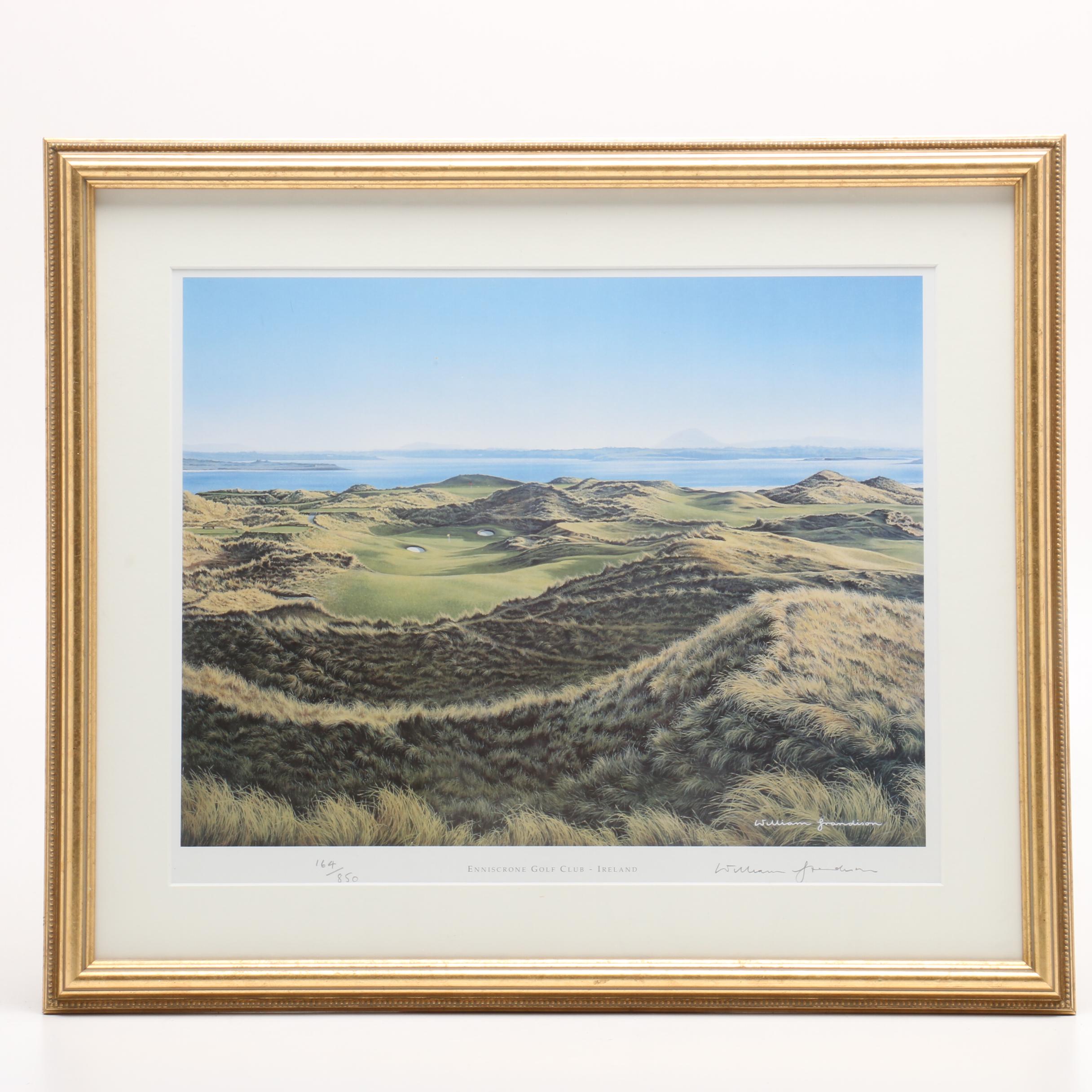 William Grandison Limited Edition Offset Lithograph "Enniscrone Golf Club"