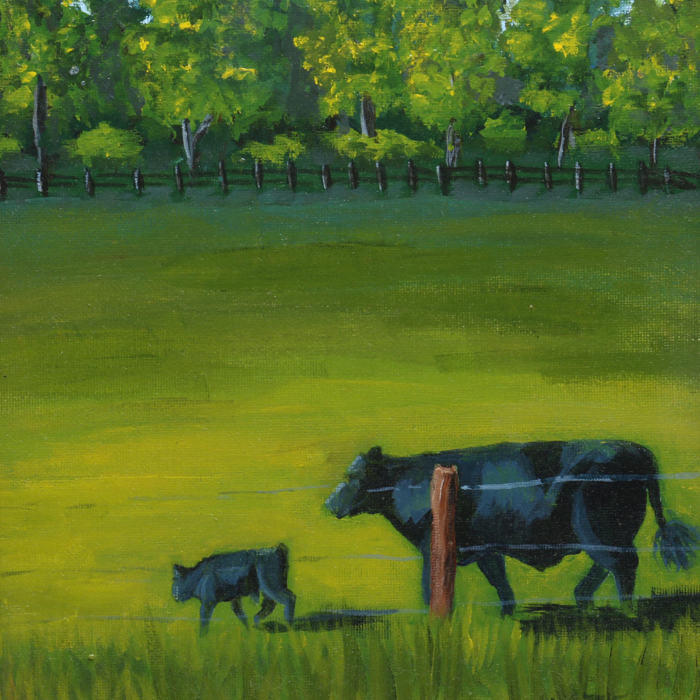 Landscape Oil Painting "My Old Kentucky Farm"