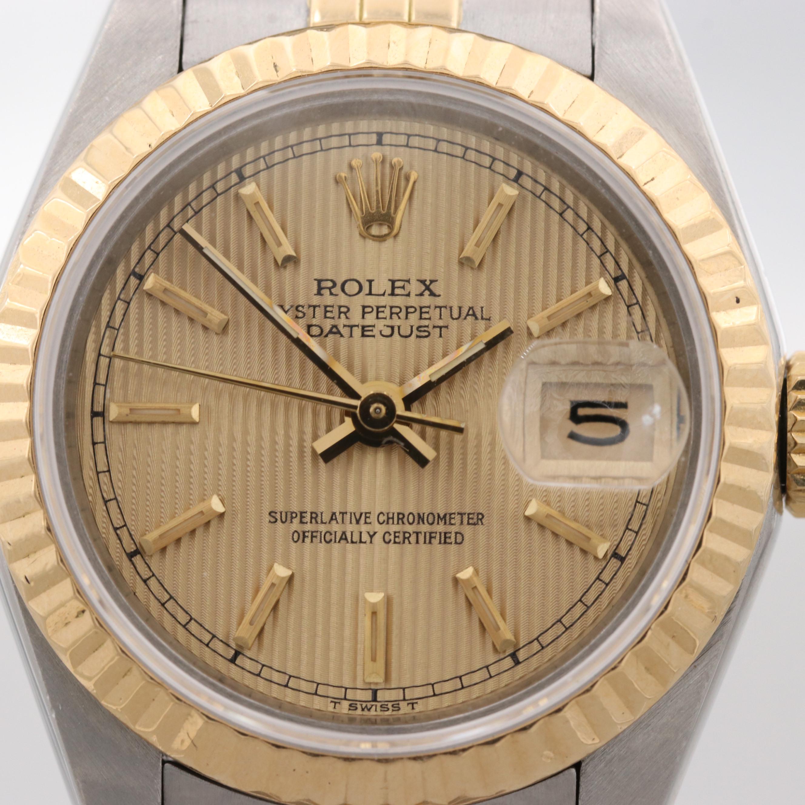 Rolex Datejust Stainless Steel and 18K Yellow Gold Watch With Date, 1986