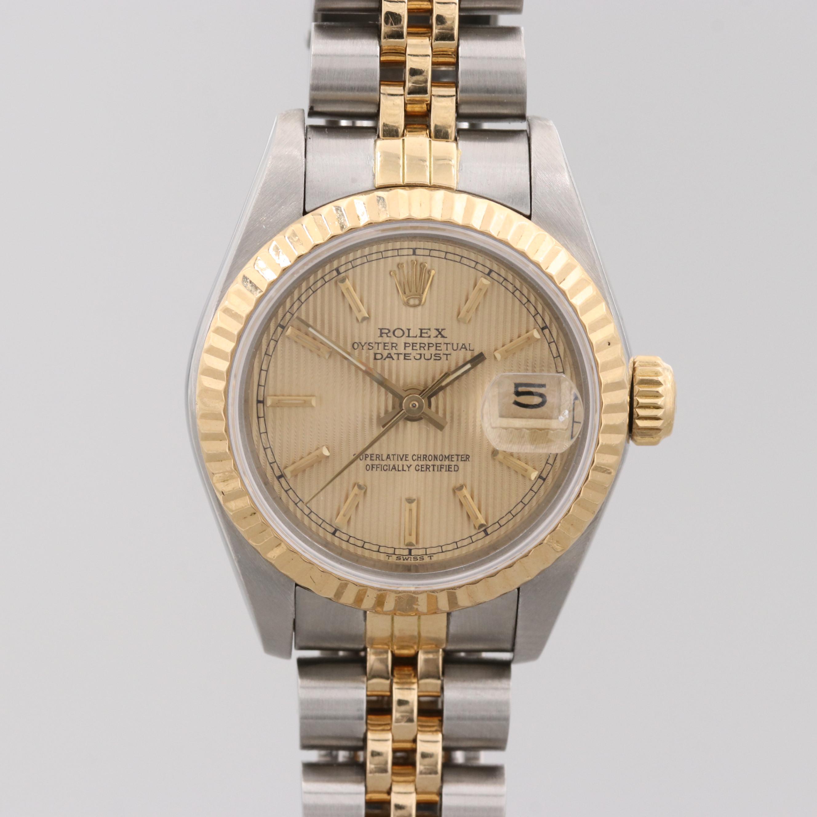 Rolex Datejust Stainless Steel and 18K Yellow Gold Watch With Date, 1986