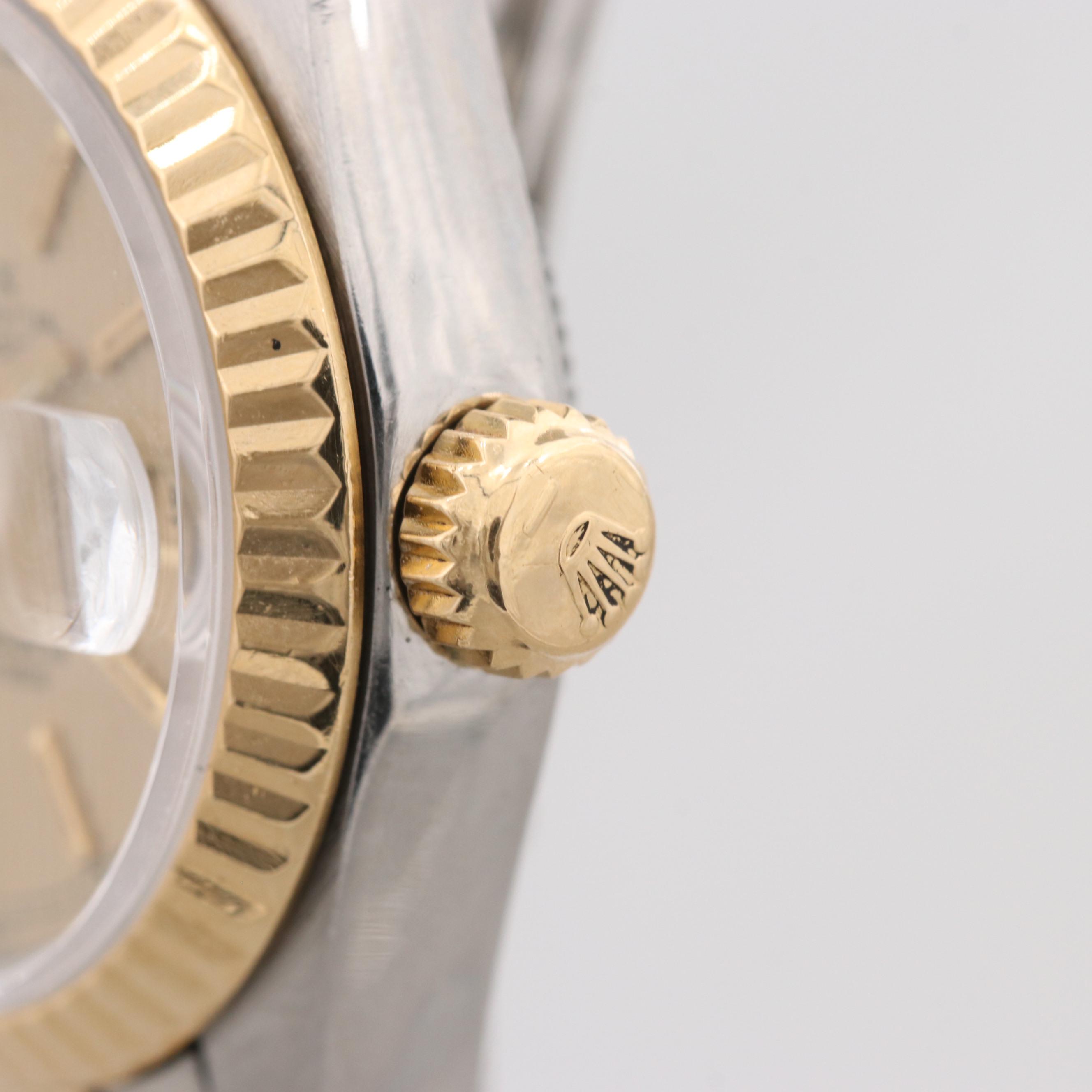 Rolex Datejust Stainless Steel and 18K Yellow Gold Watch With Date, 1986