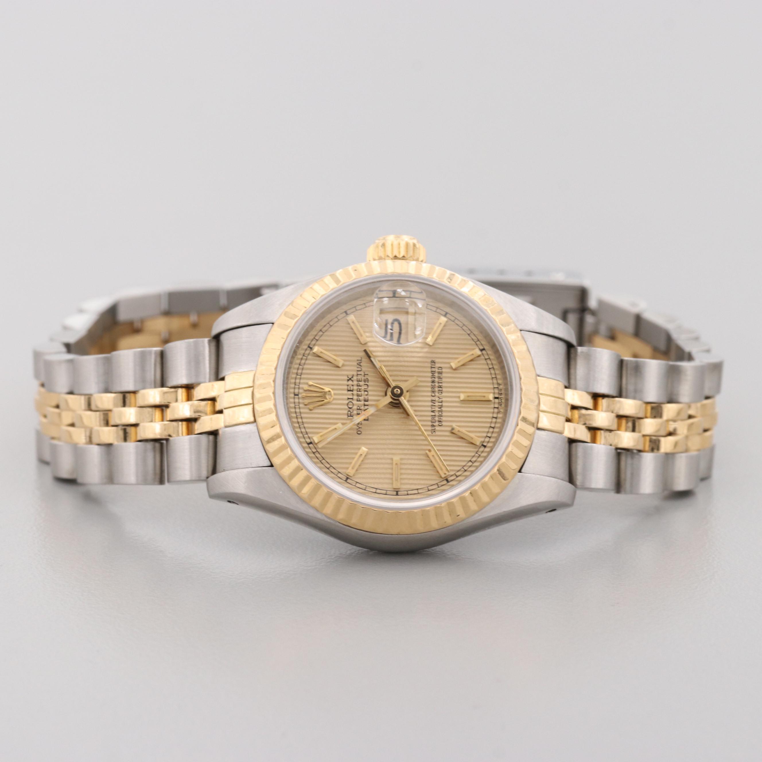 Rolex Datejust Stainless Steel and 18K Yellow Gold Watch With Date, 1986