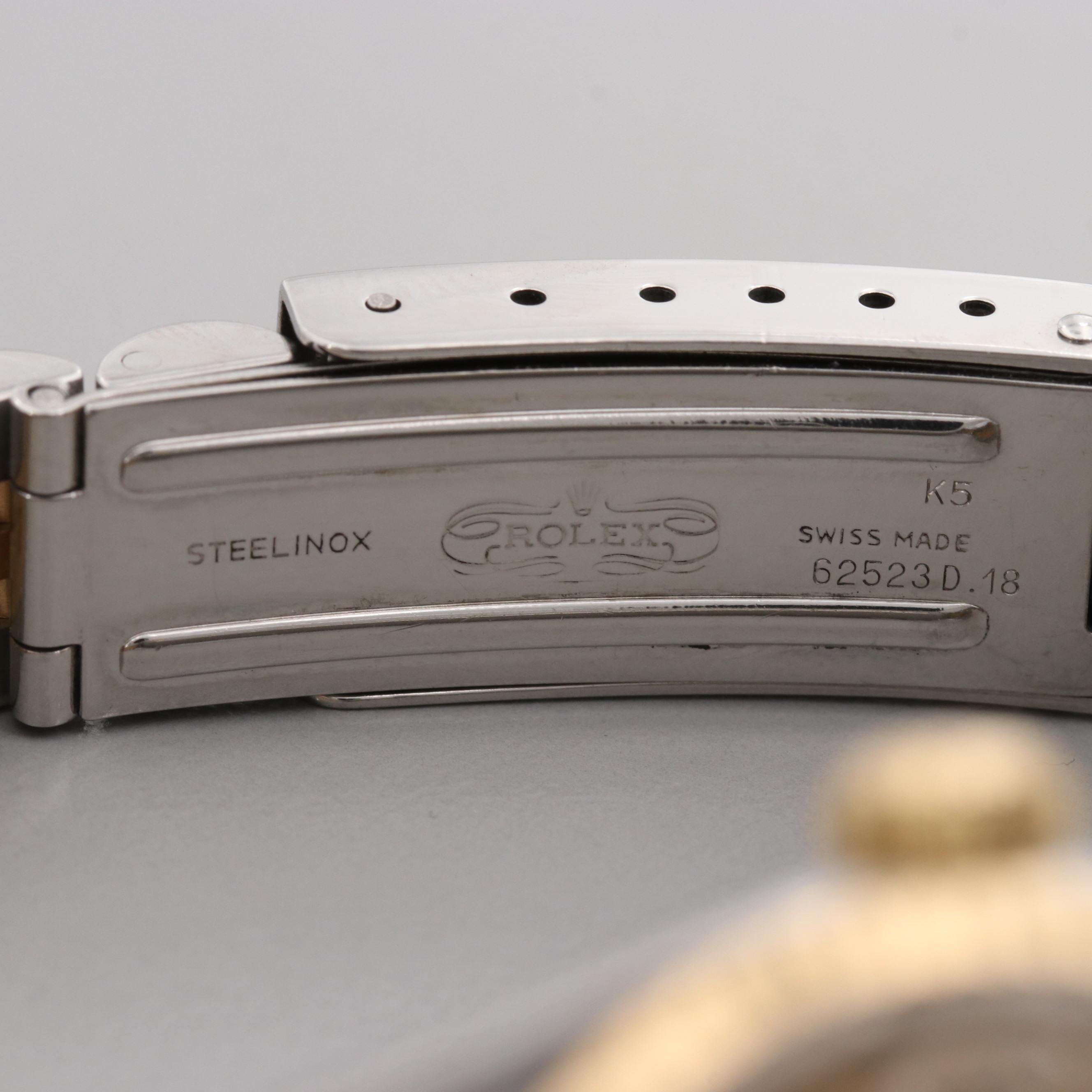 Rolex Datejust Stainless Steel and 18K Yellow Gold Watch With Date, 1986