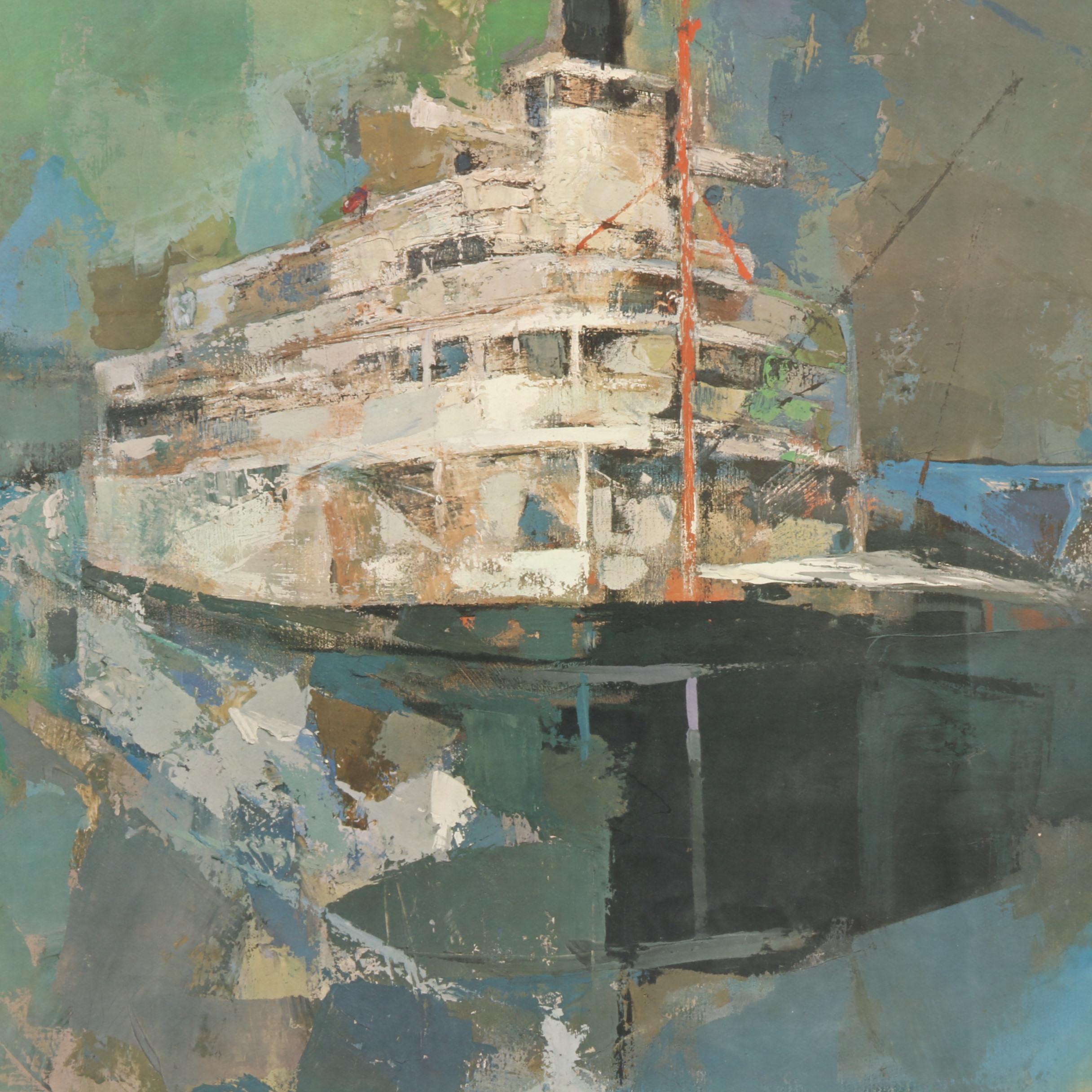 Lawrence Zink Limited Edition Offset Lithograph "The Delta Queen"