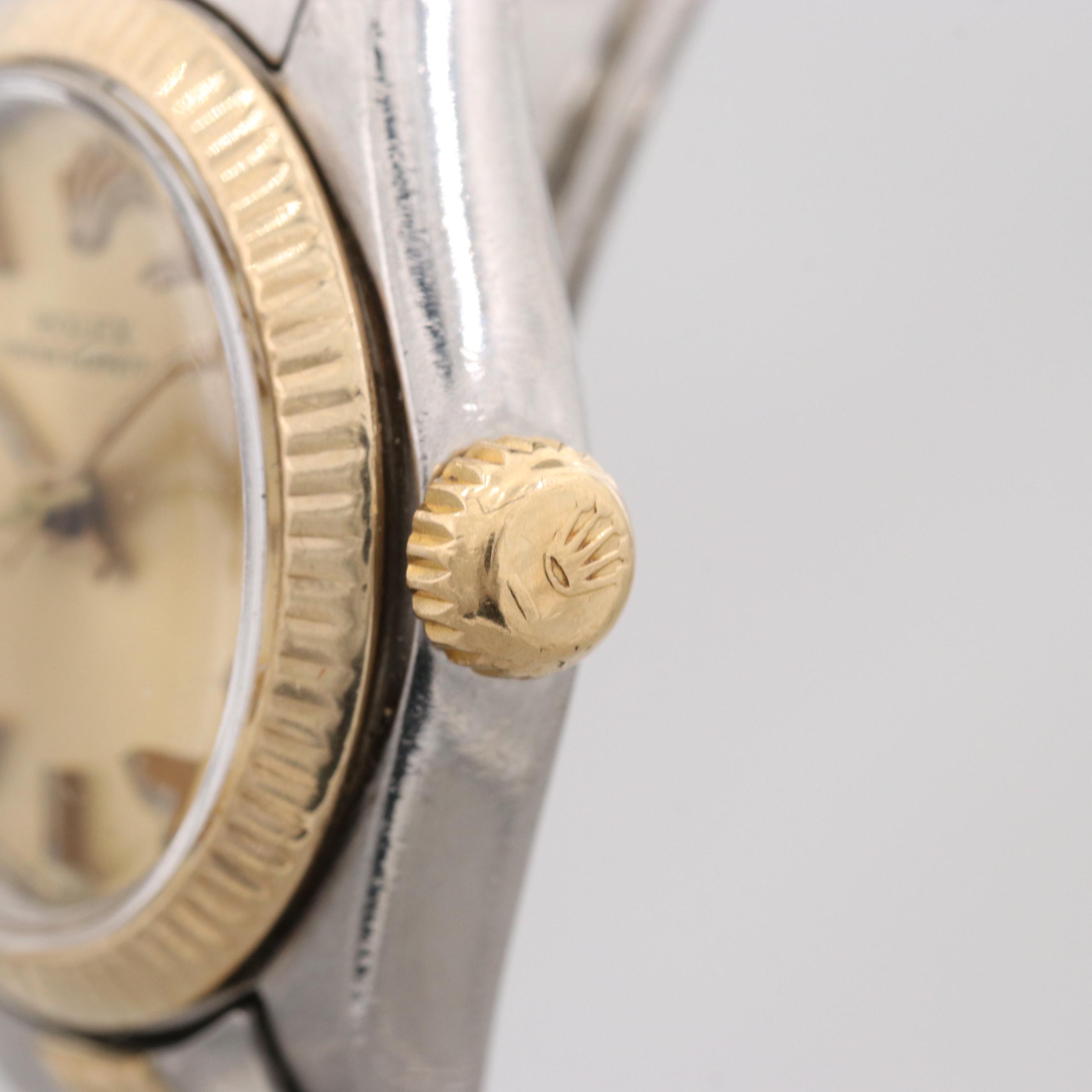 Rolex Oyster Perpetual 18K Yellow Gold and Stainless Steel Watch, 1982