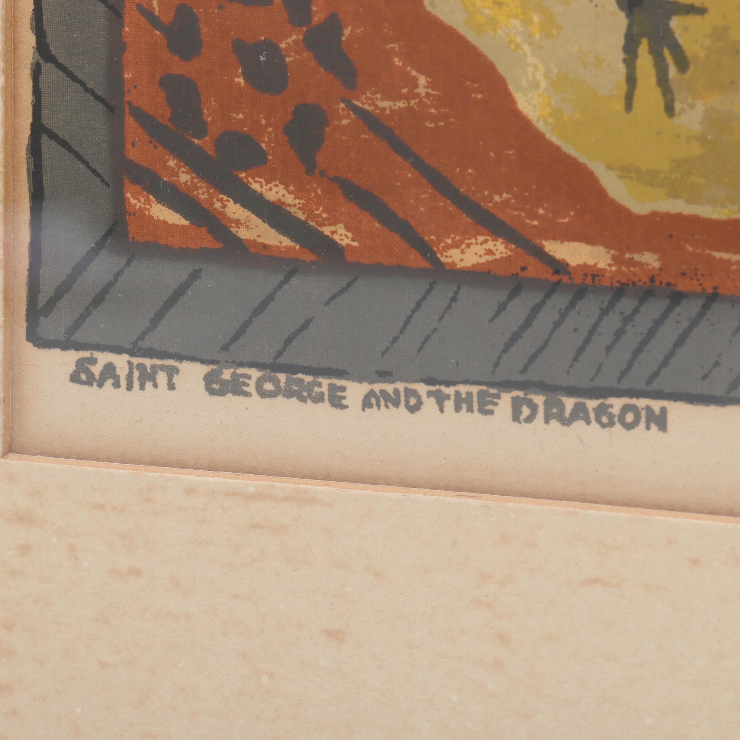 Louie Ewing Serigraph "Saint George and the Dragon"